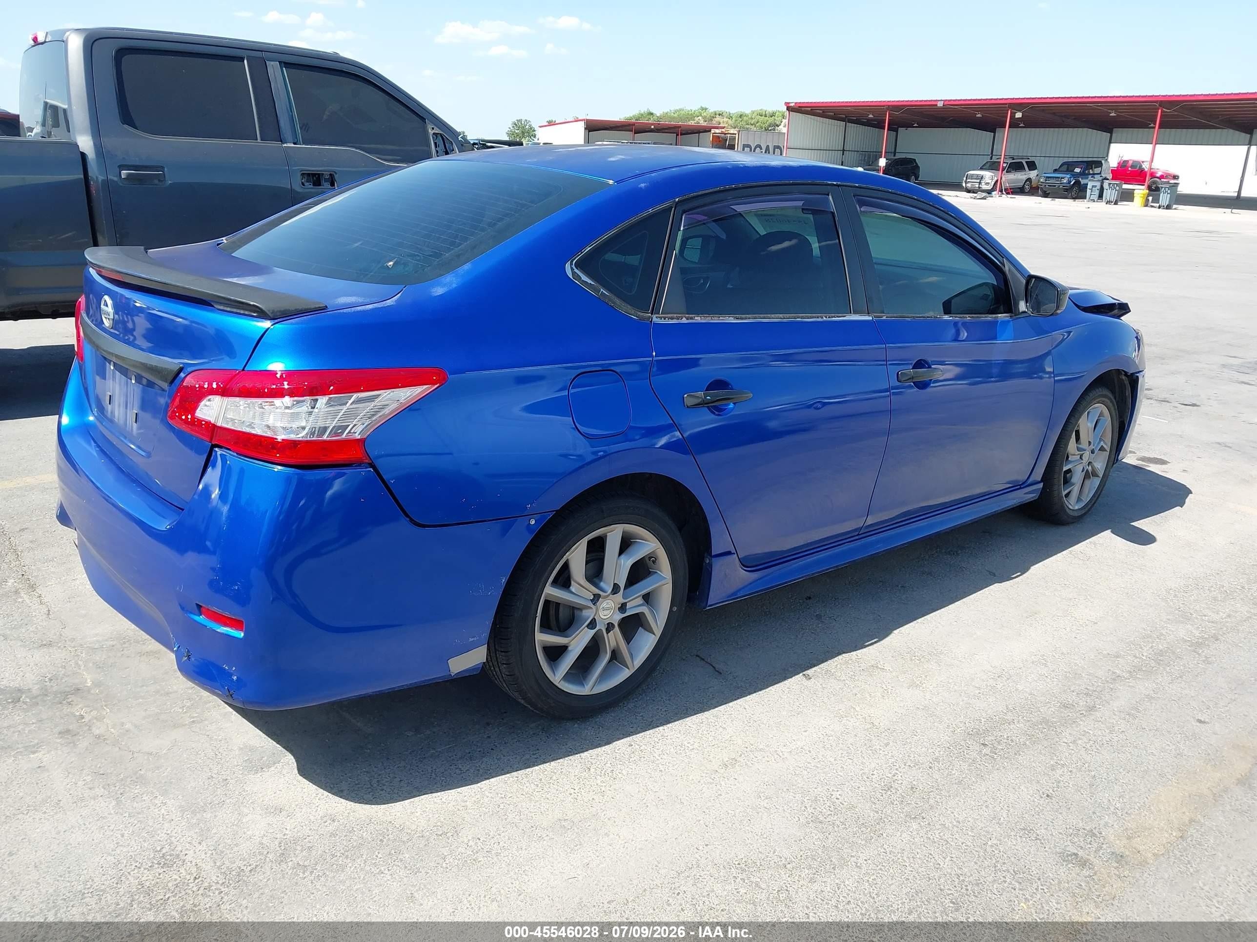 2014 Nissan Sentra Sr Blue vin: 3N1AB7AP1EY331835