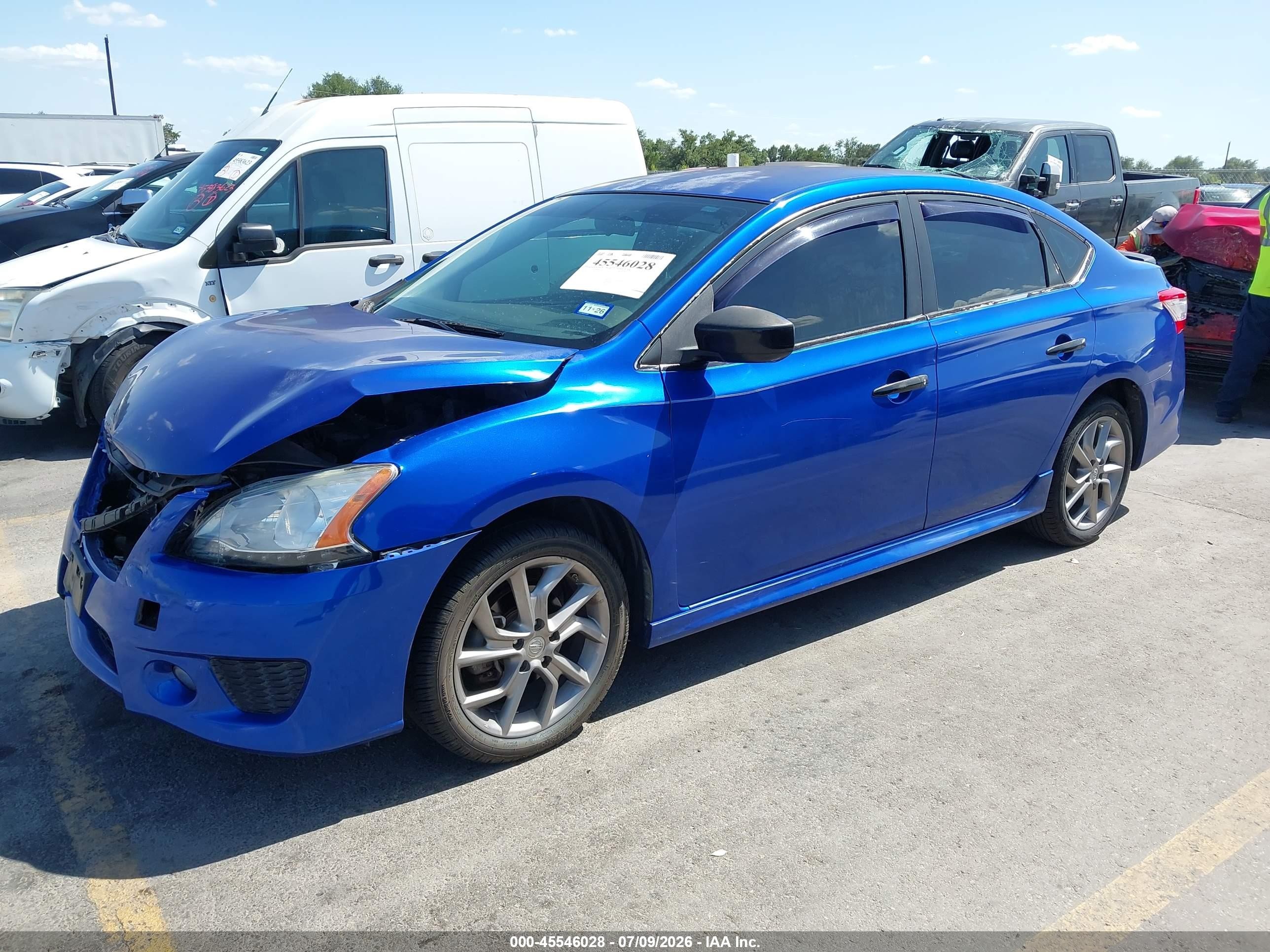 2014 Nissan Sentra Sr Blue vin: 3N1AB7AP1EY331835