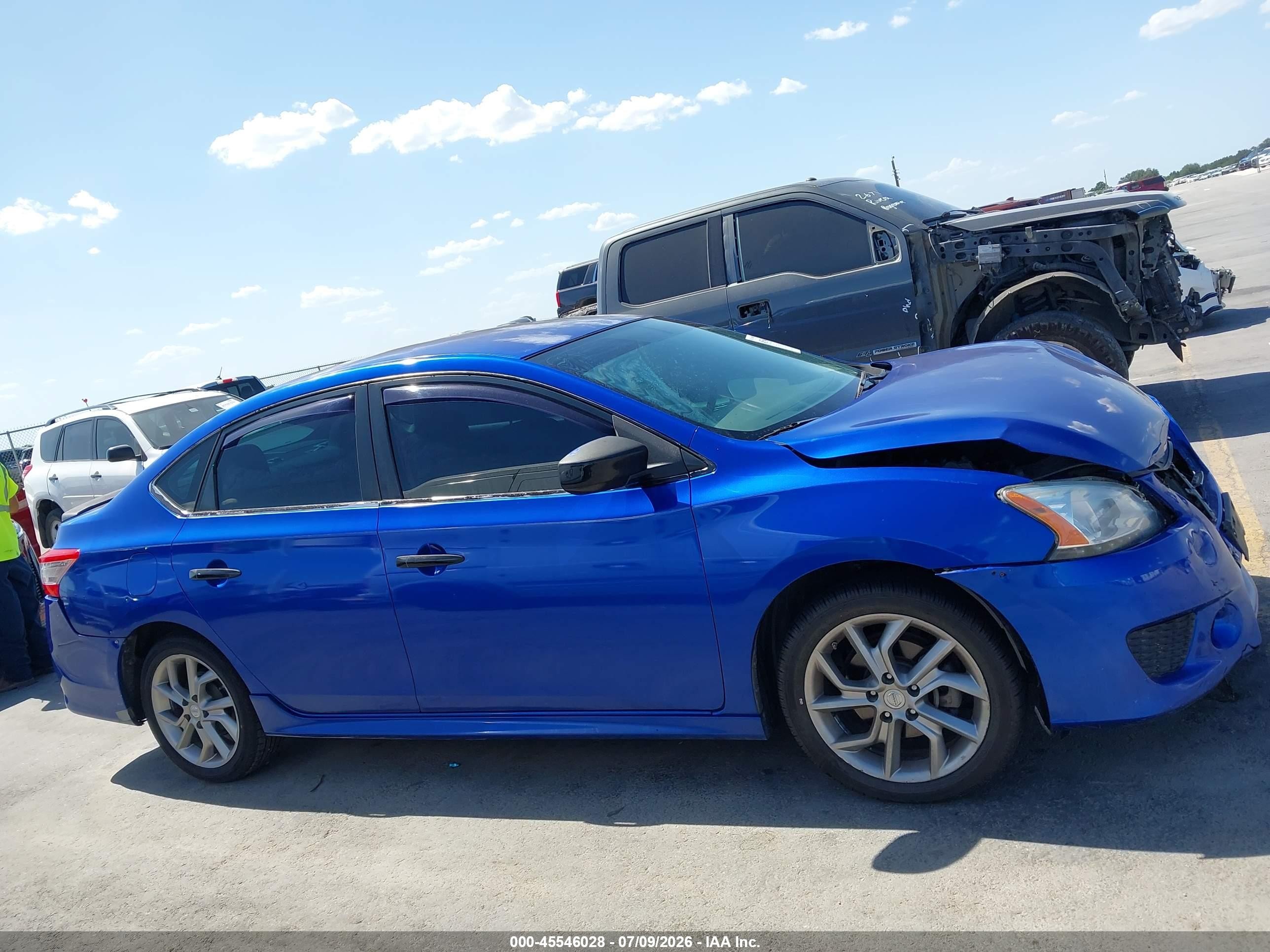 2014 Nissan Sentra Sr Blue vin: 3N1AB7AP1EY331835