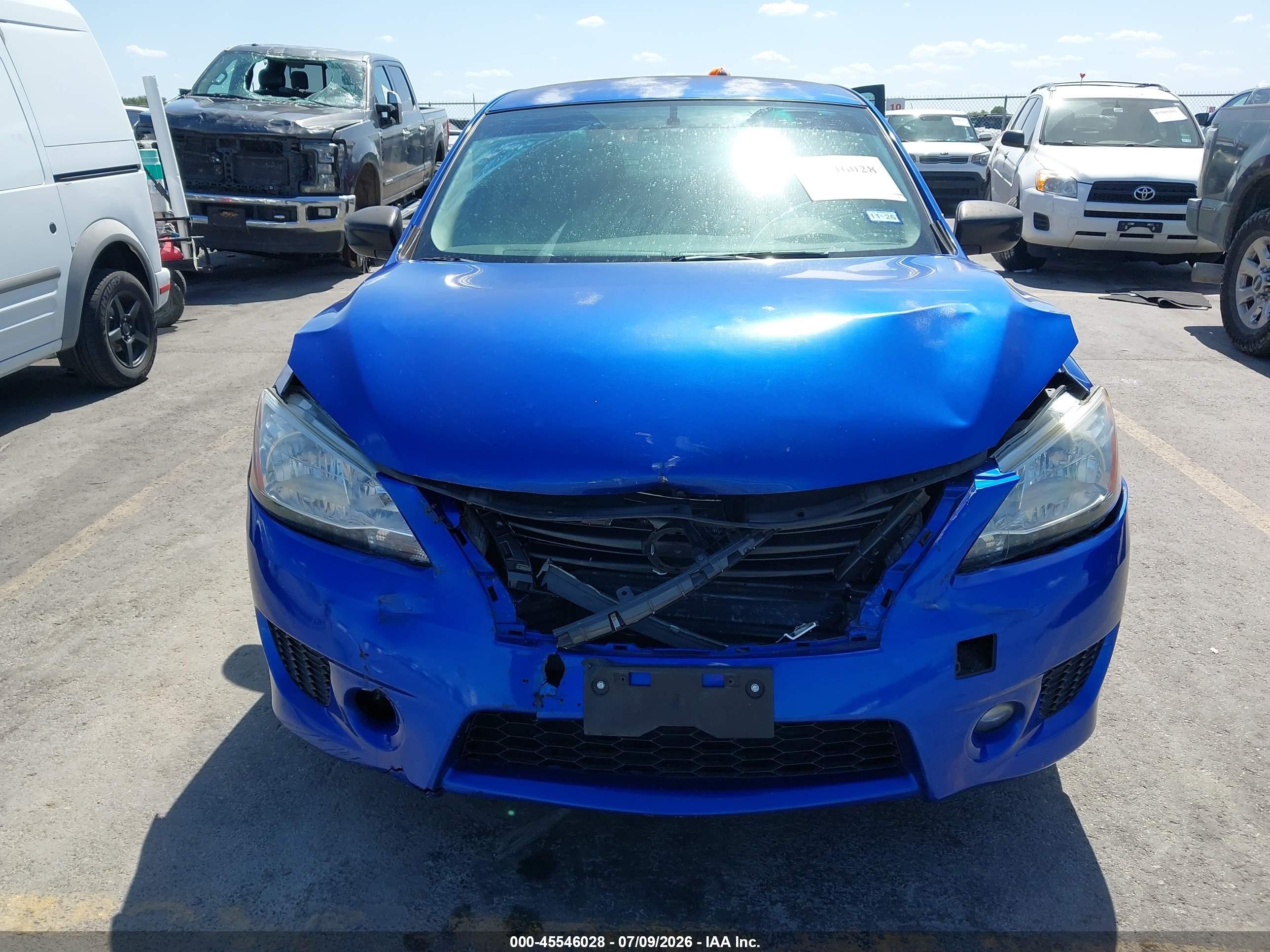 2014 Nissan Sentra Sr Blue vin: 3N1AB7AP1EY331835