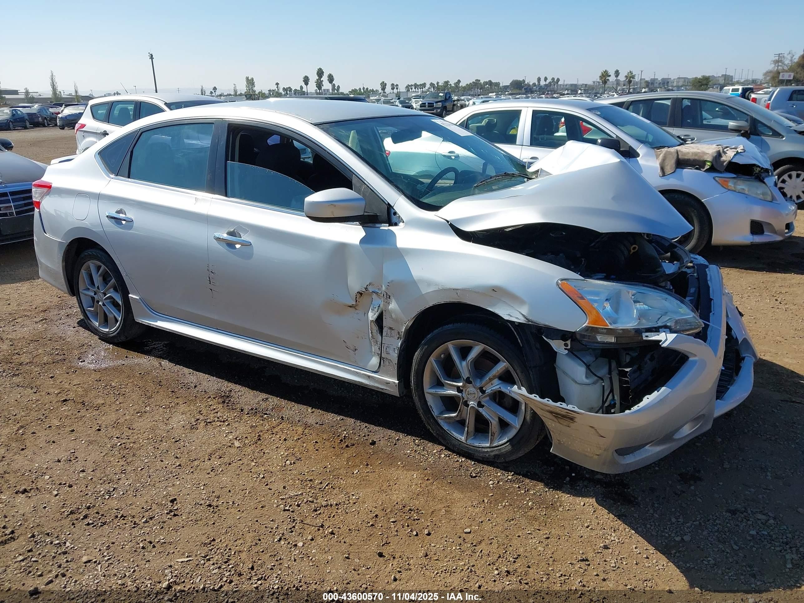 2014 Nissan Sentra Sr Silver vin: 3N1AB7AP1EY337361