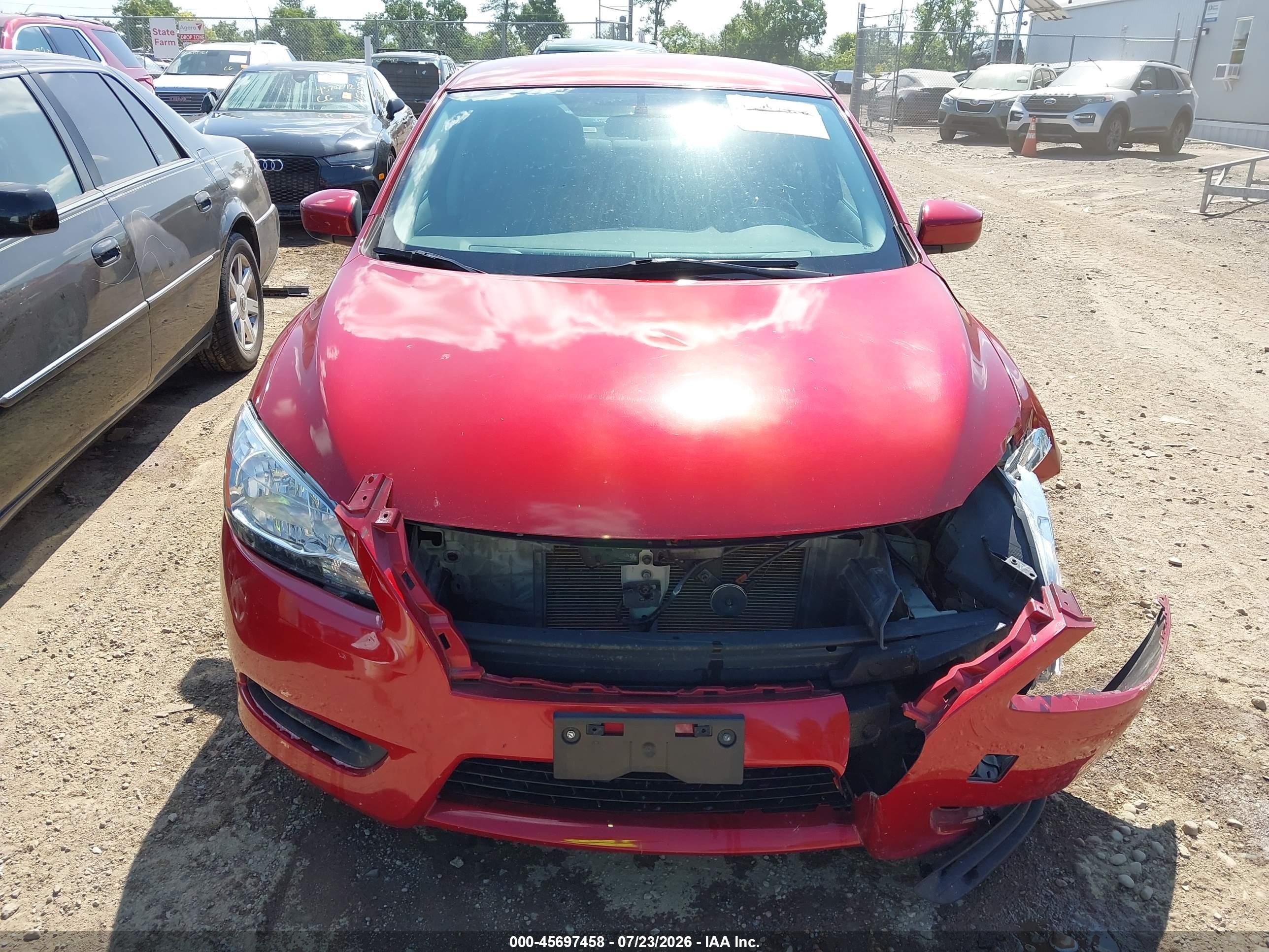 2014 Nissan Sentra S Red vin: 3N1AB7AP1EY338574