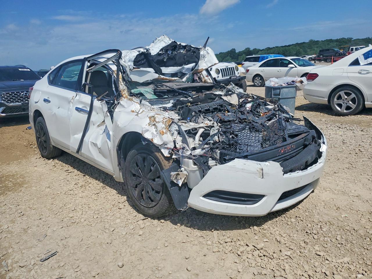2014 Nissan Sentra S Белый vin: 3N1AB7AP1EY341443
