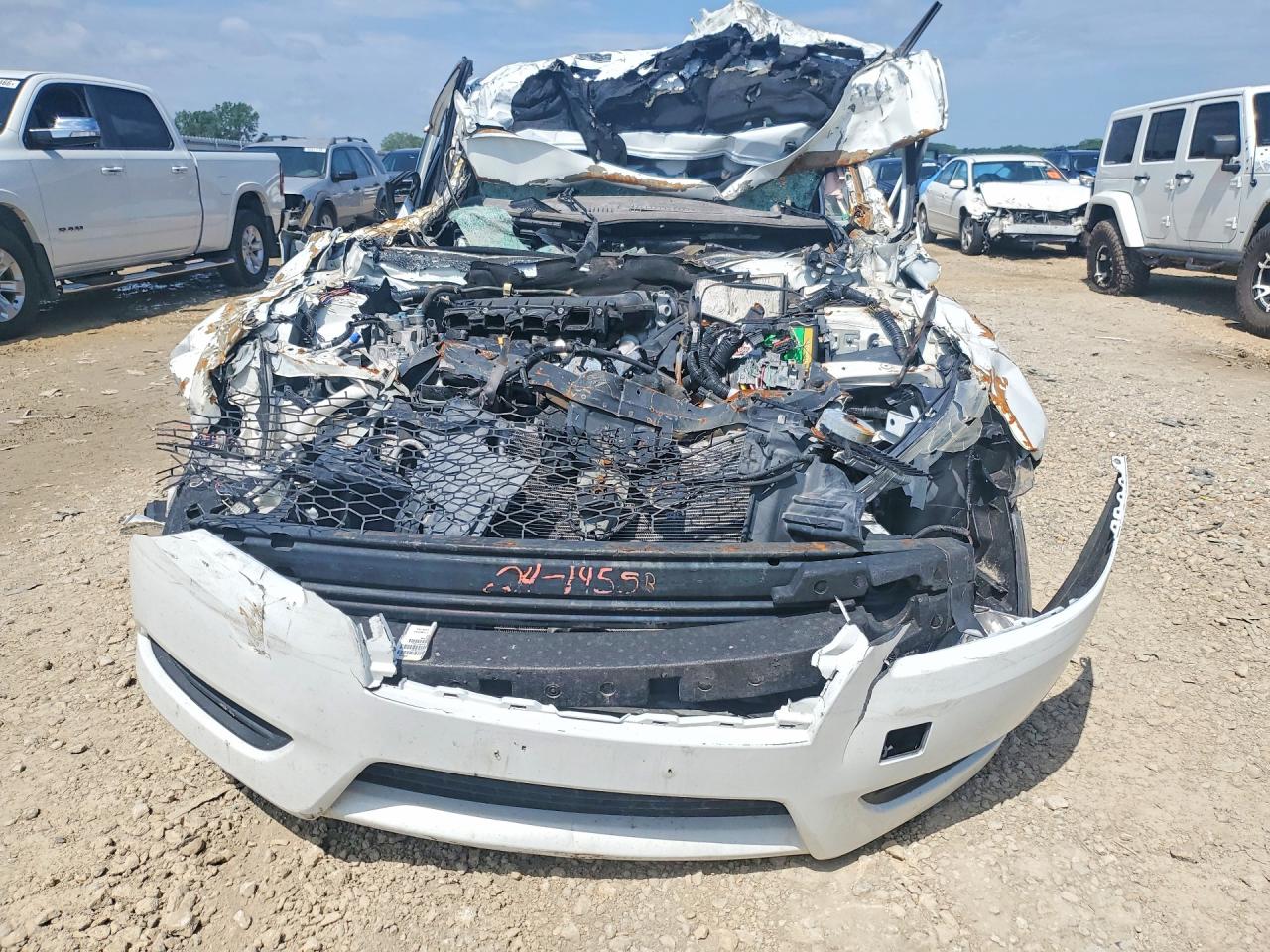 2014 Nissan Sentra S Белый vin: 3N1AB7AP1EY341443