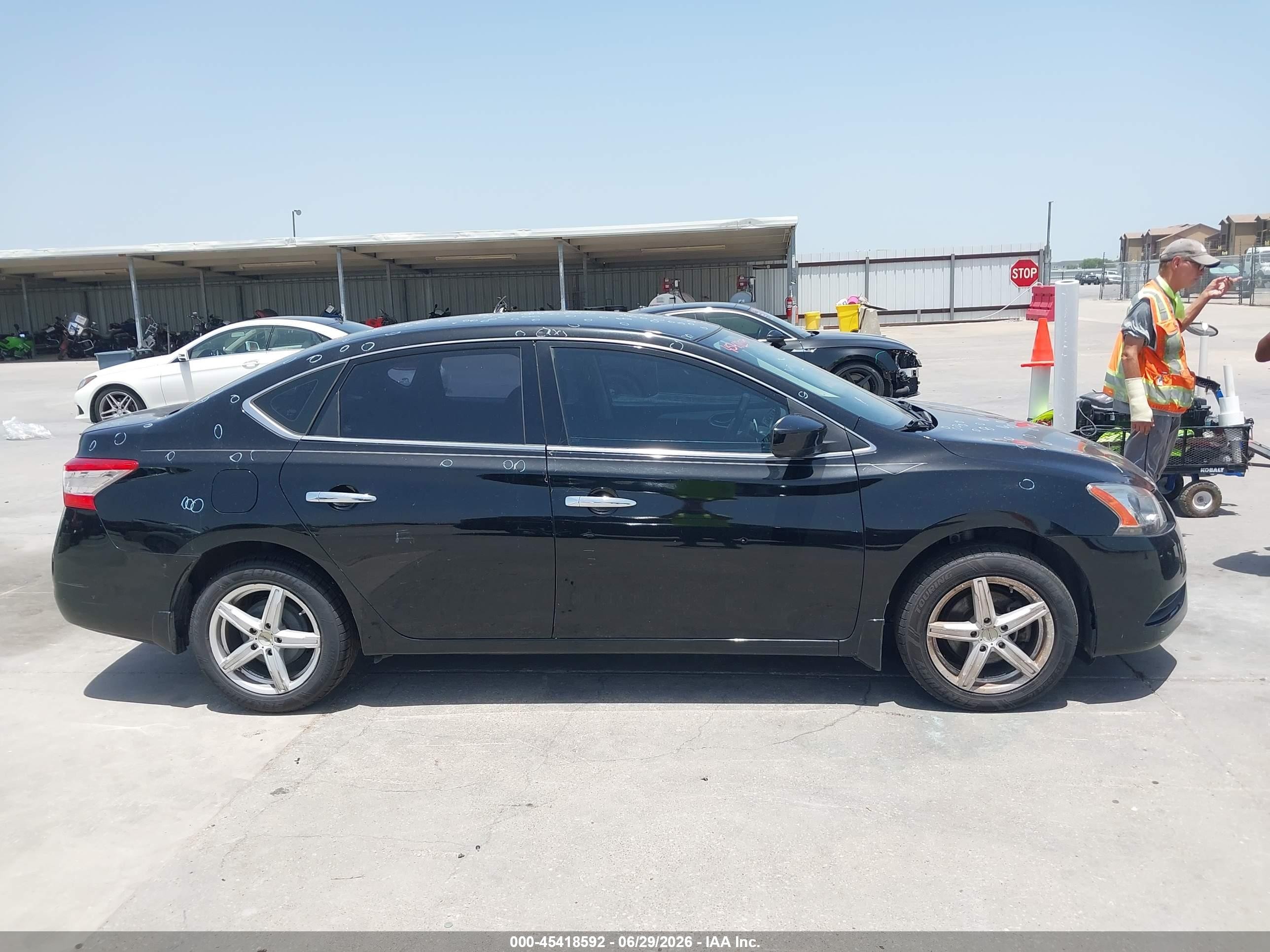 2014 Nissan Sentra Sv Black vin: 3N1AB7AP1EY341491