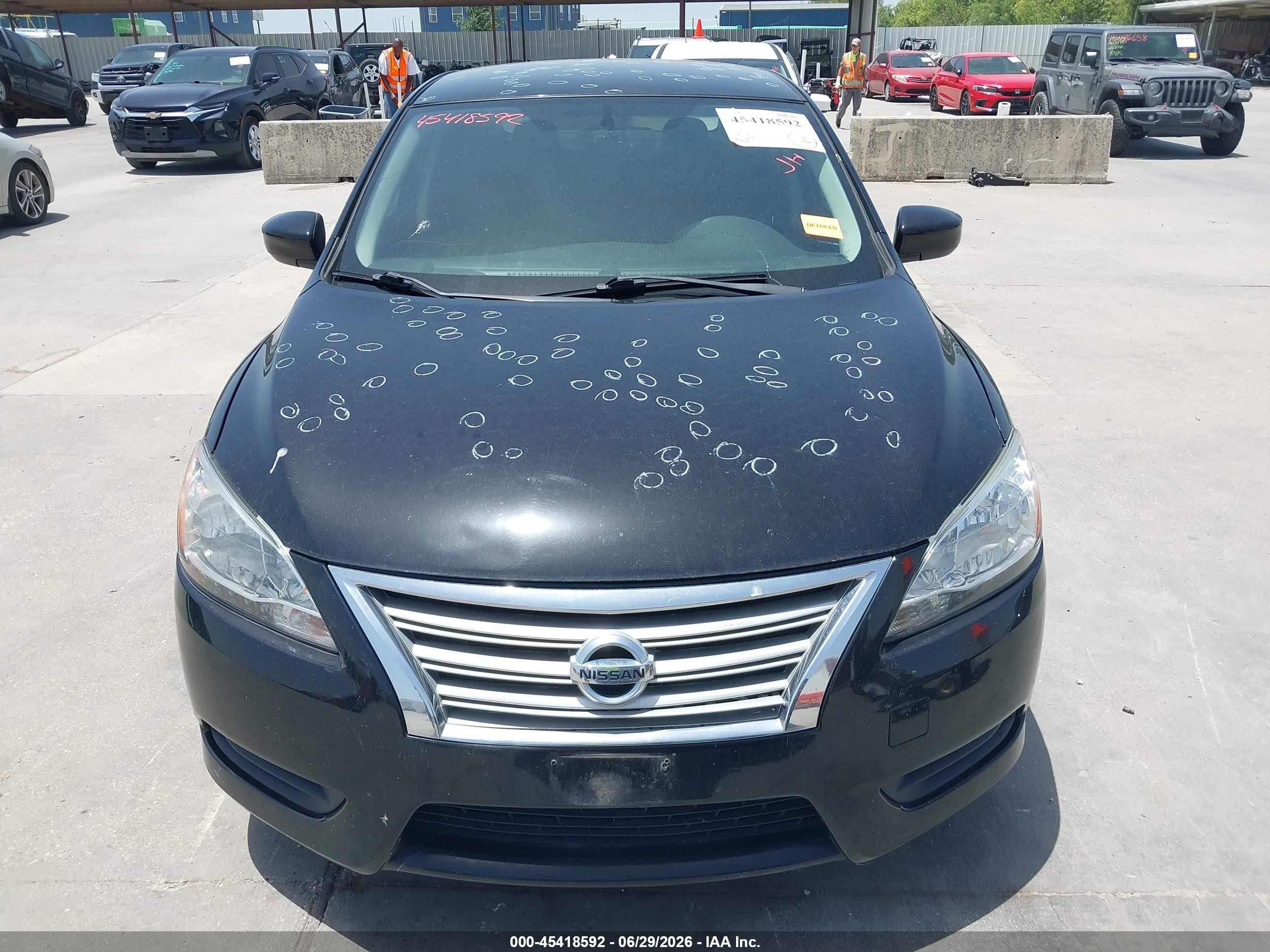 2014 Nissan Sentra Sv Black vin: 3N1AB7AP1EY341491