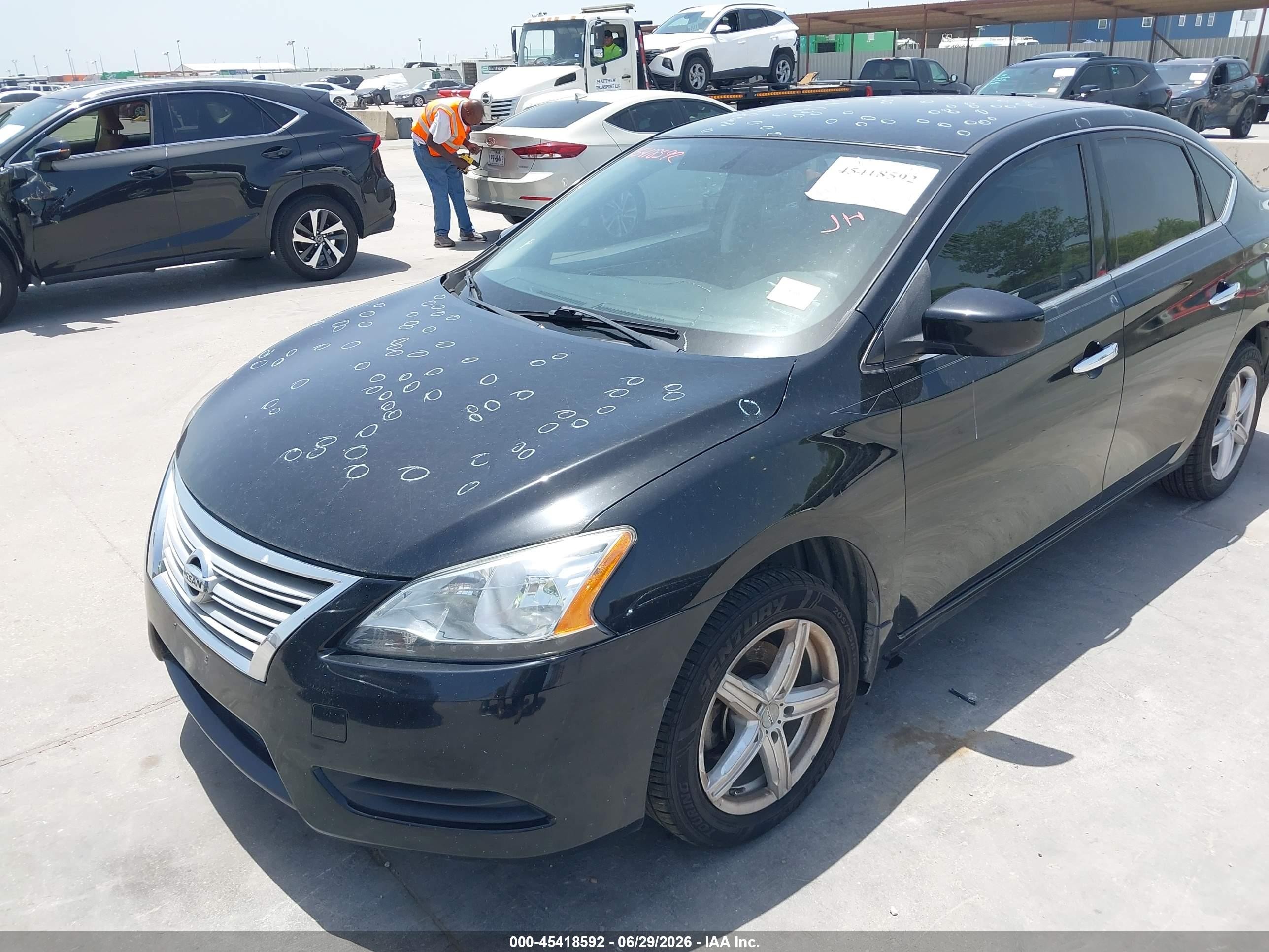 2014 Nissan Sentra Sv Black vin: 3N1AB7AP1EY341491
