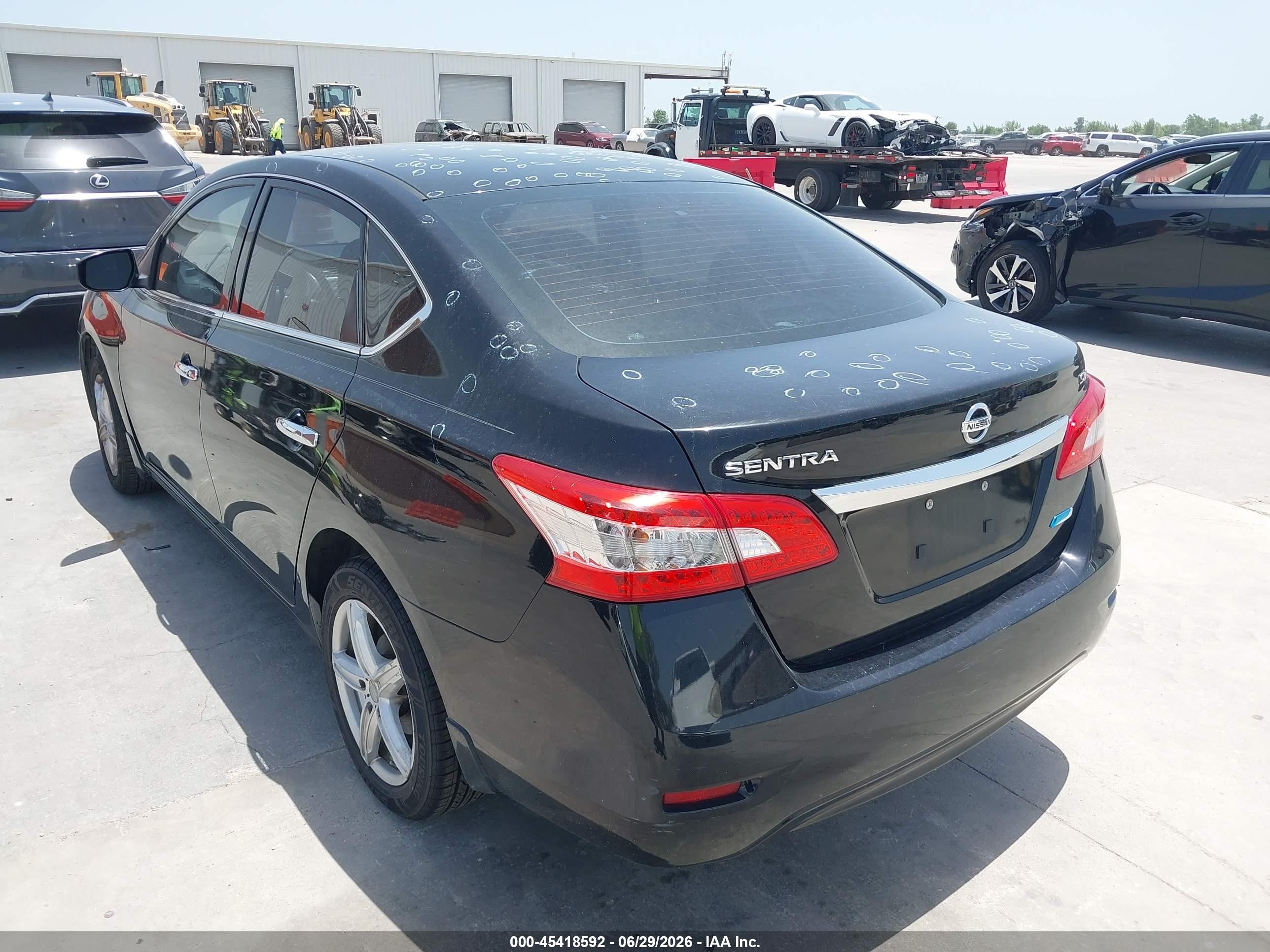 2014 Nissan Sentra Sv Black vin: 3N1AB7AP1EY341491