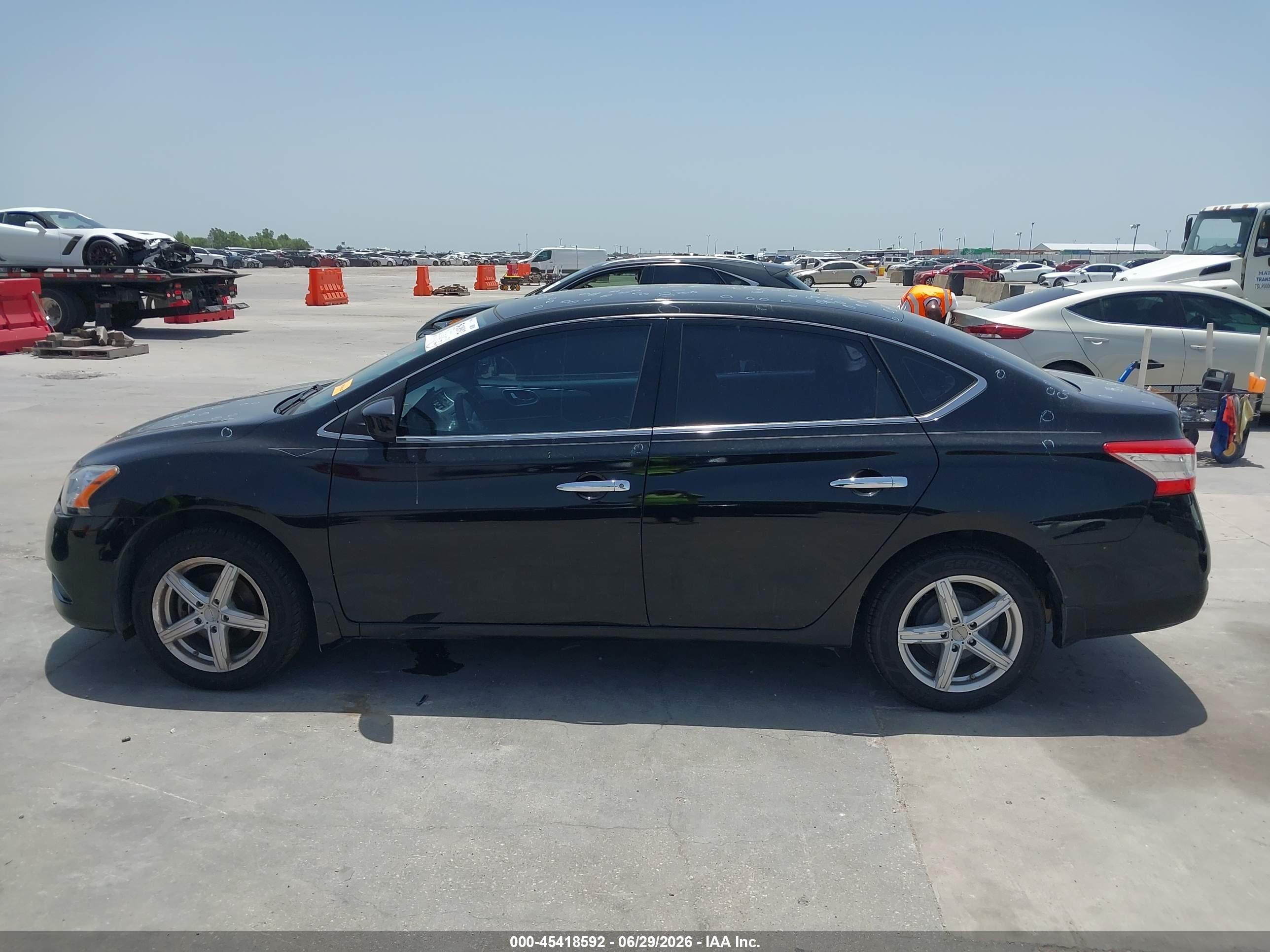 2014 Nissan Sentra Sv Black vin: 3N1AB7AP1EY341491