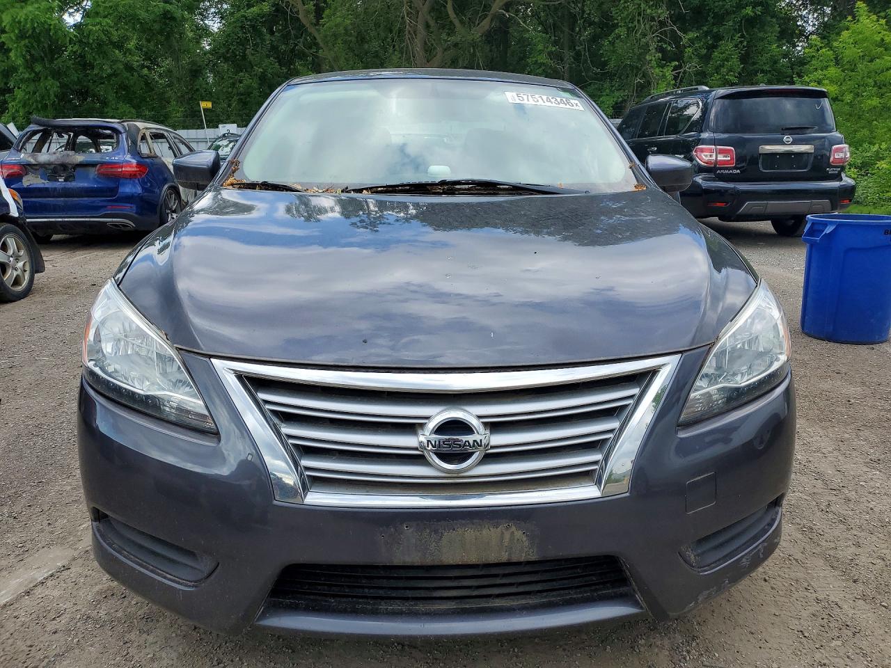 2015 Nissan Sentra S Gray vin: 3N1AB7AP1FL651932