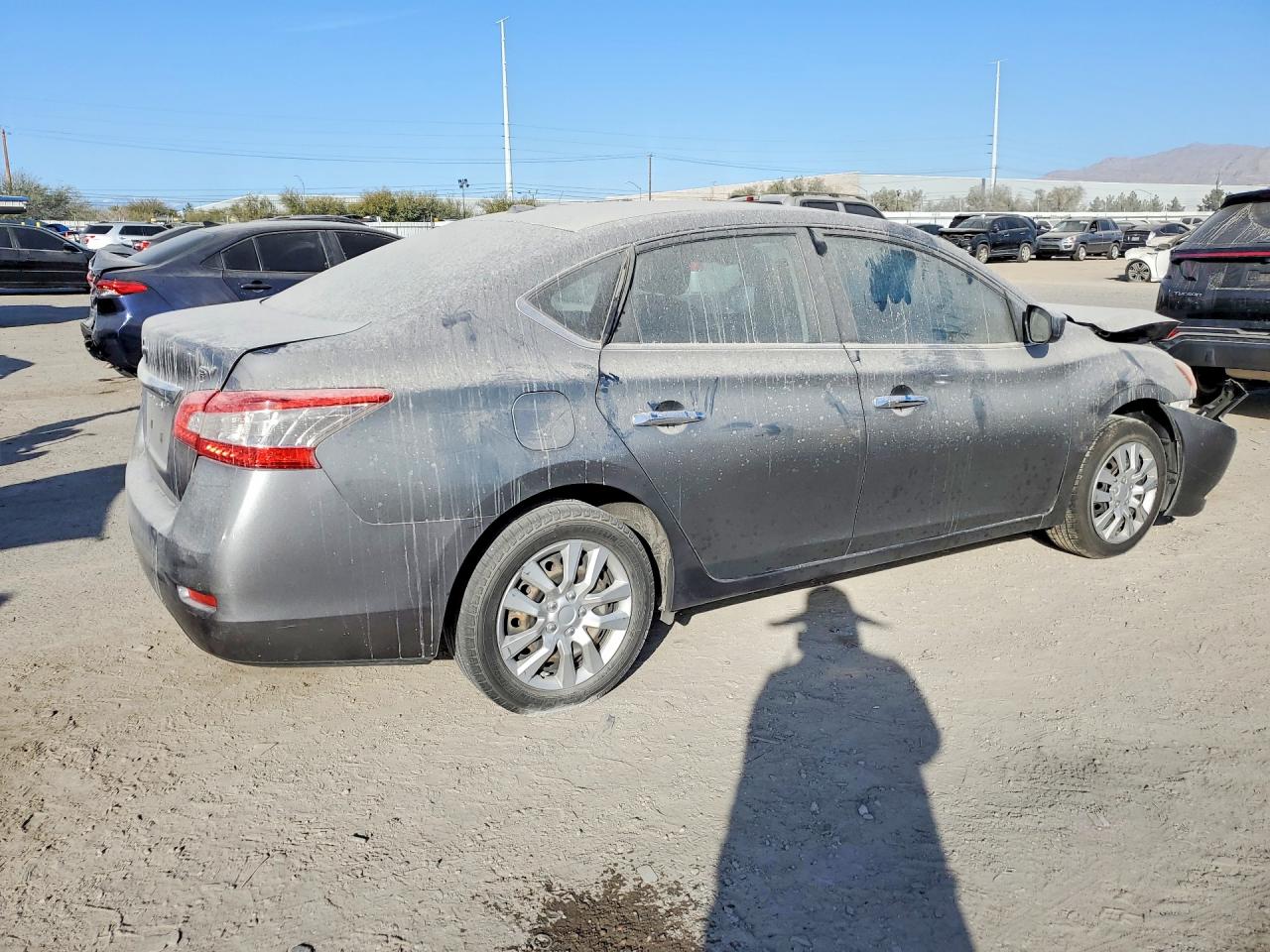 2015 Nissan Sentra S Серый vin: 3N1AB7AP1FL655799