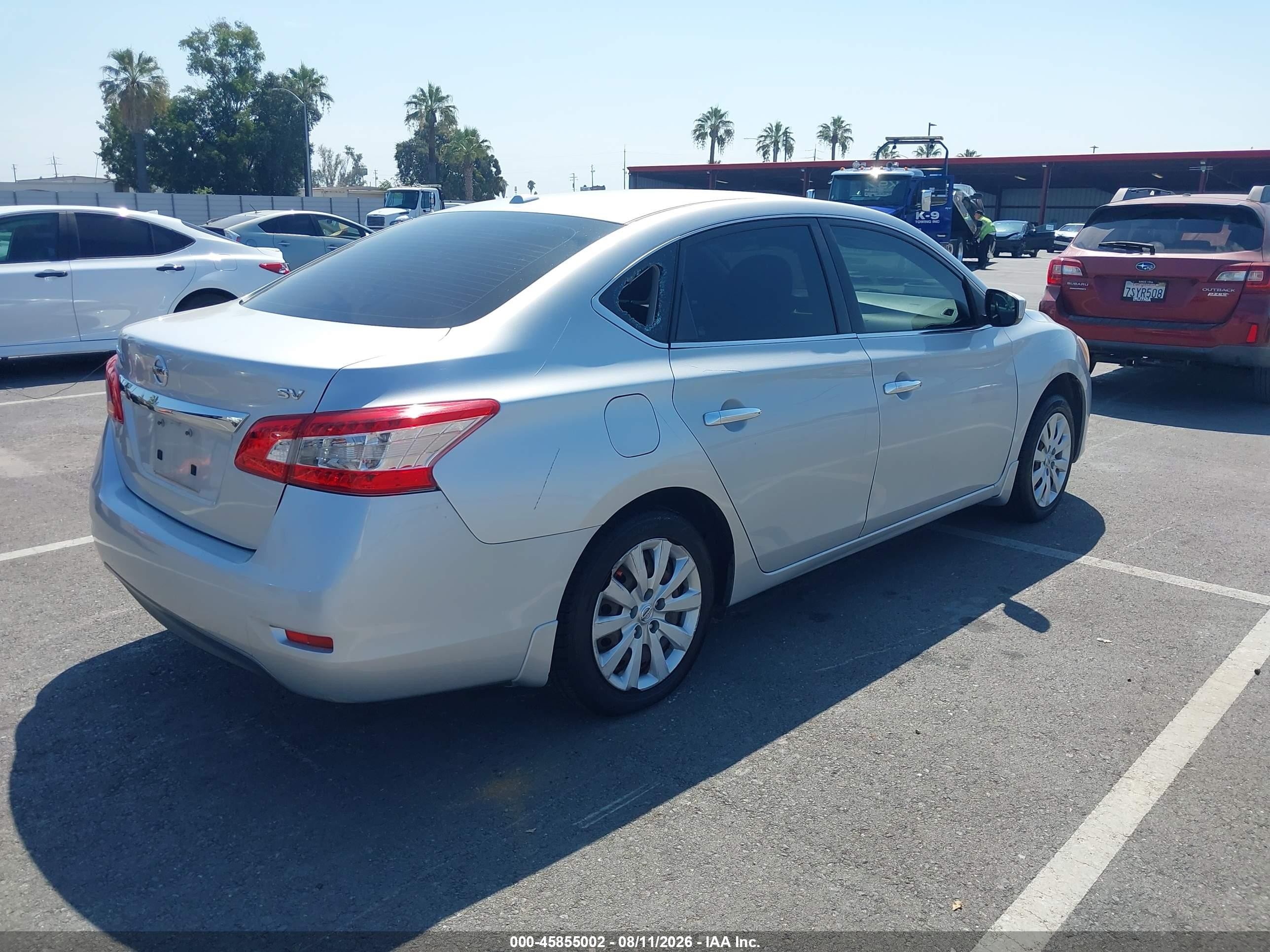 2015 Nissan Sentra Sv Silver vin: 3N1AB7AP1FL673901