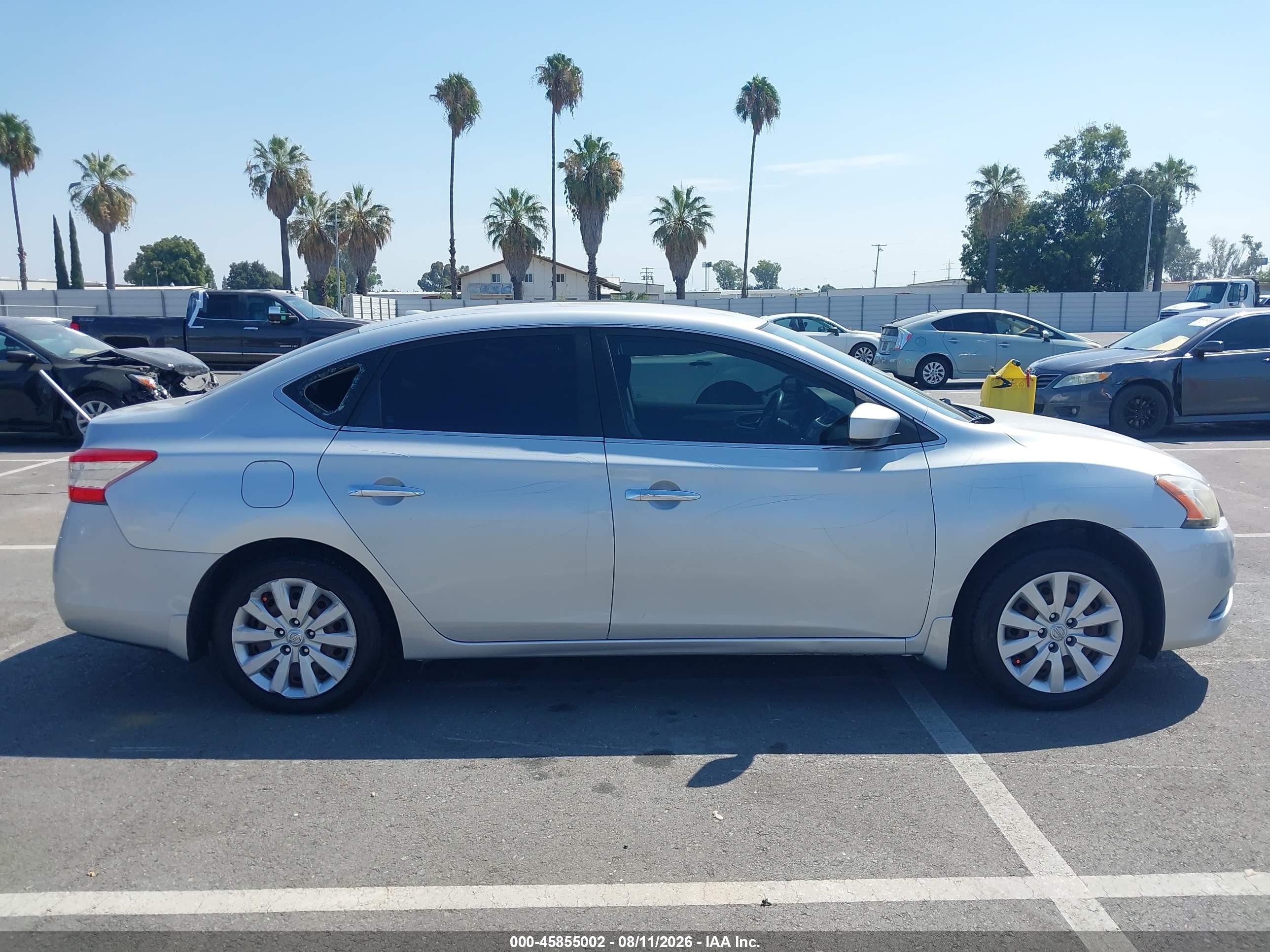 2015 Nissan Sentra Sv Silver vin: 3N1AB7AP1FL673901