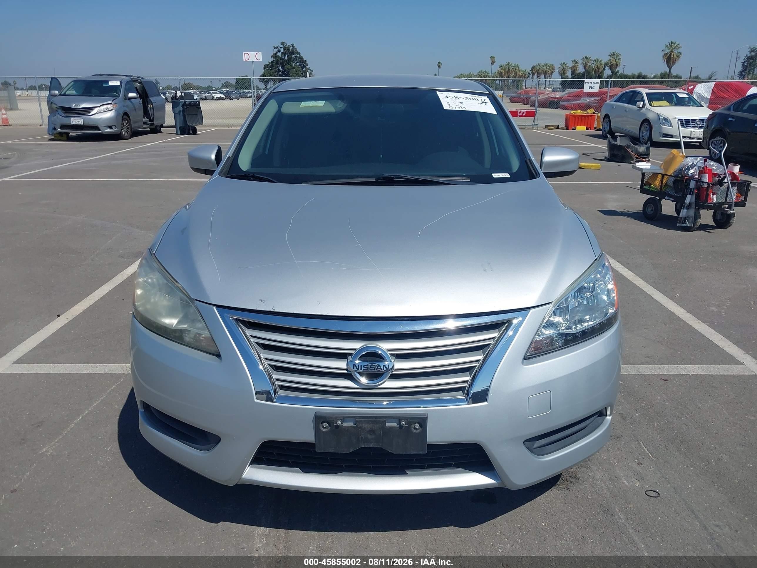 2015 Nissan Sentra Sv Silver vin: 3N1AB7AP1FL673901