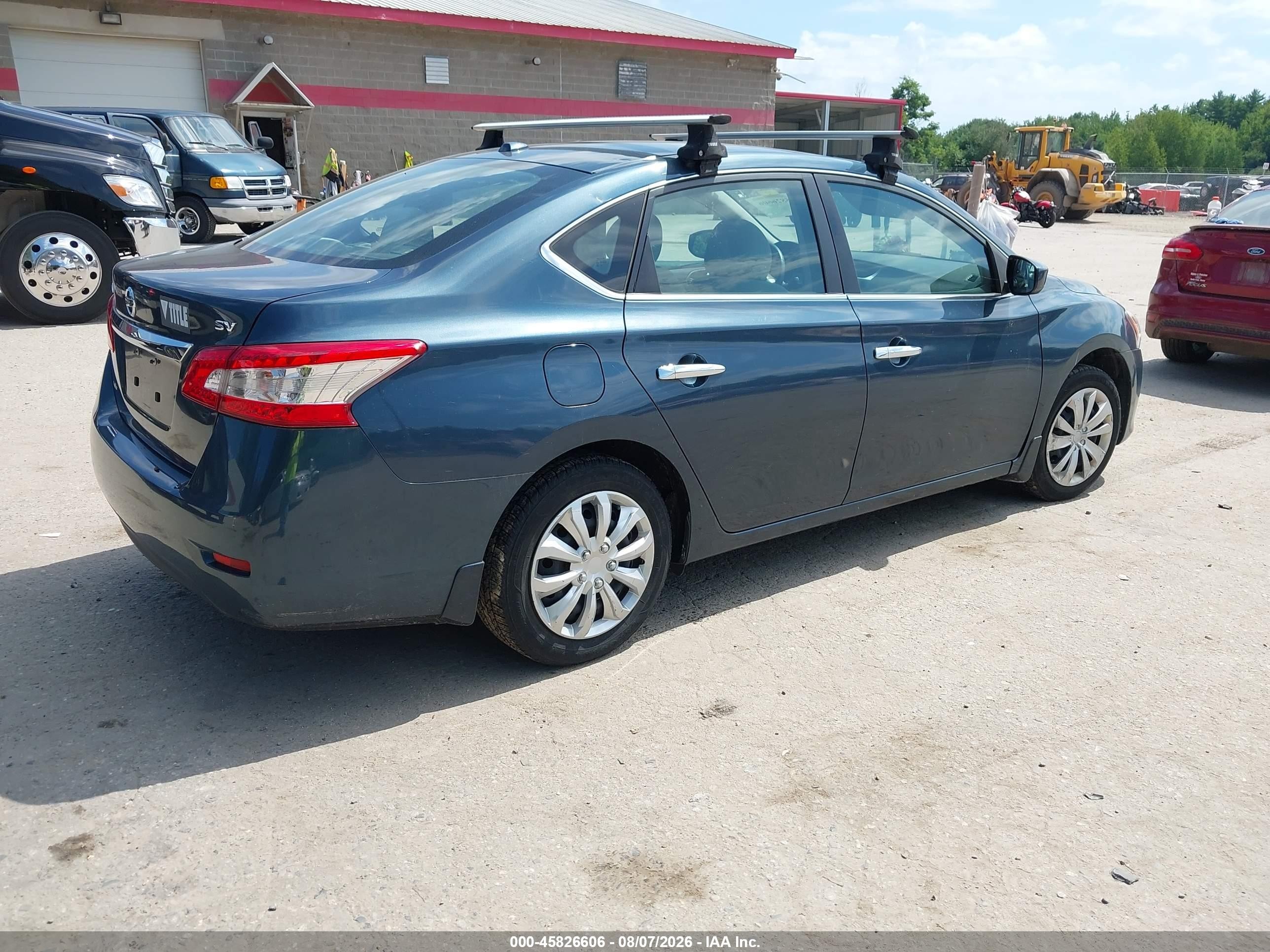 2015 Nissan Sentra Sv Blue vin: 3N1AB7AP1FL678368