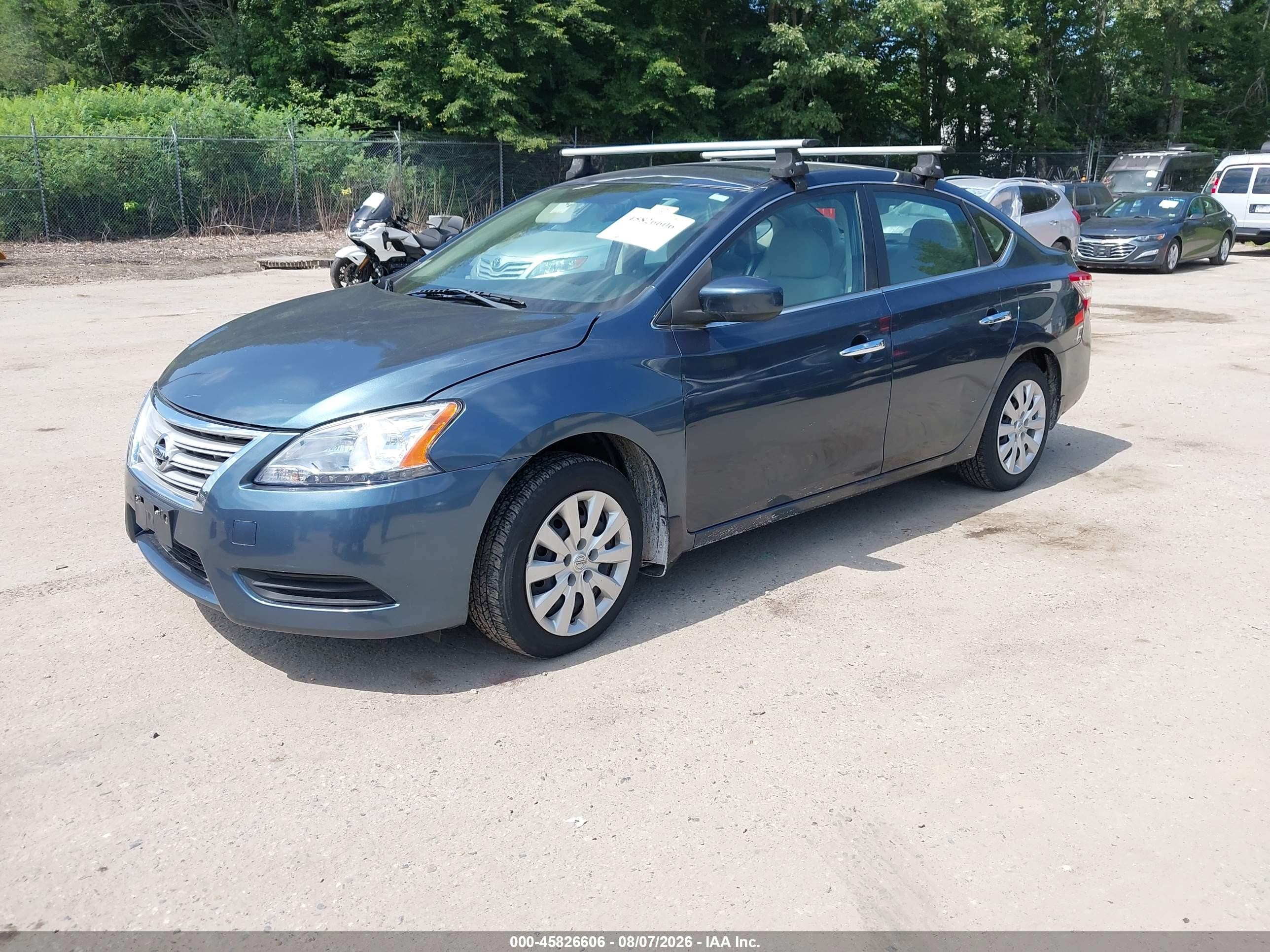 2015 Nissan Sentra Sv Blue vin: 3N1AB7AP1FL678368