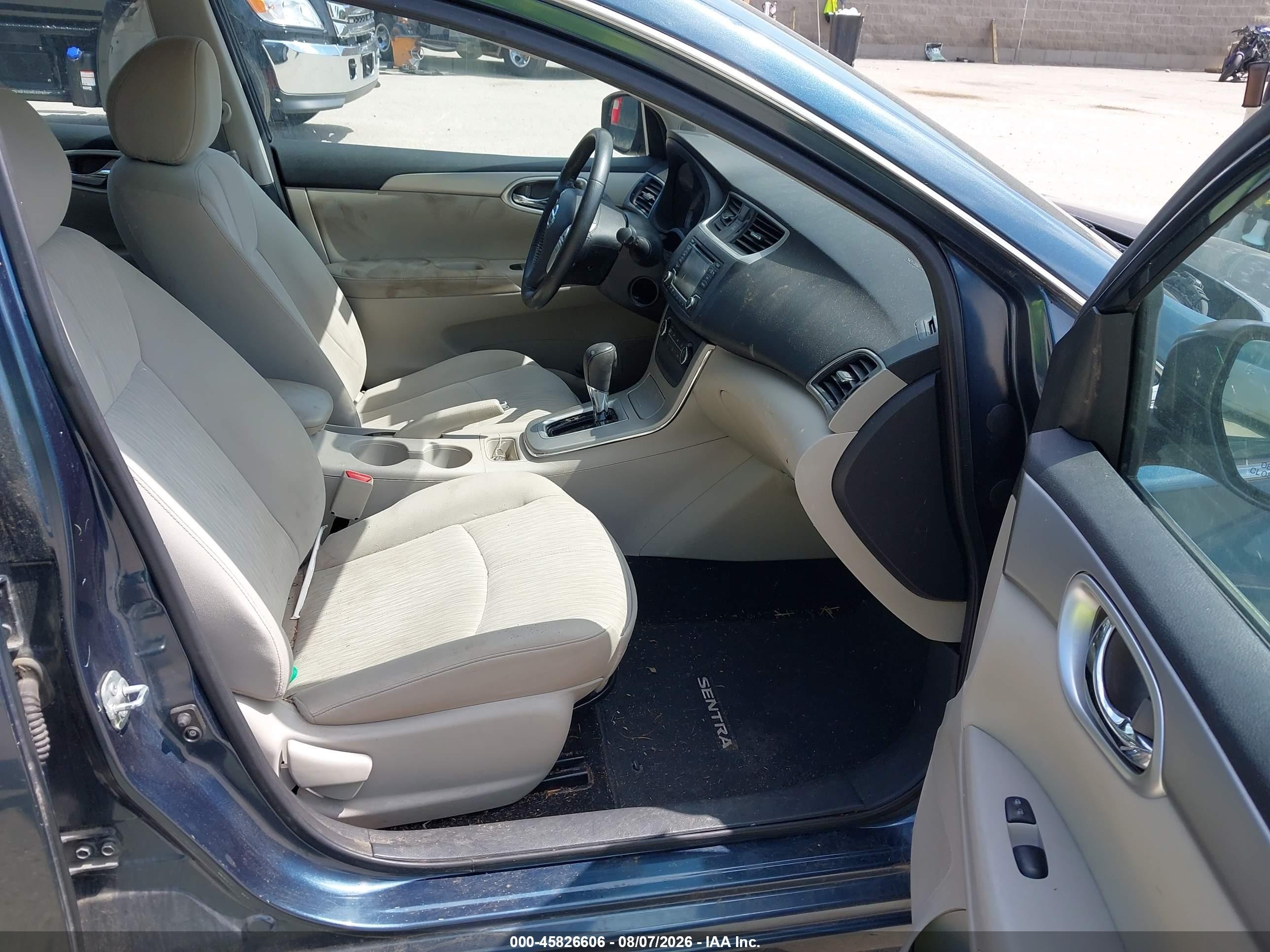 2015 Nissan Sentra Sv Blue vin: 3N1AB7AP1FL678368