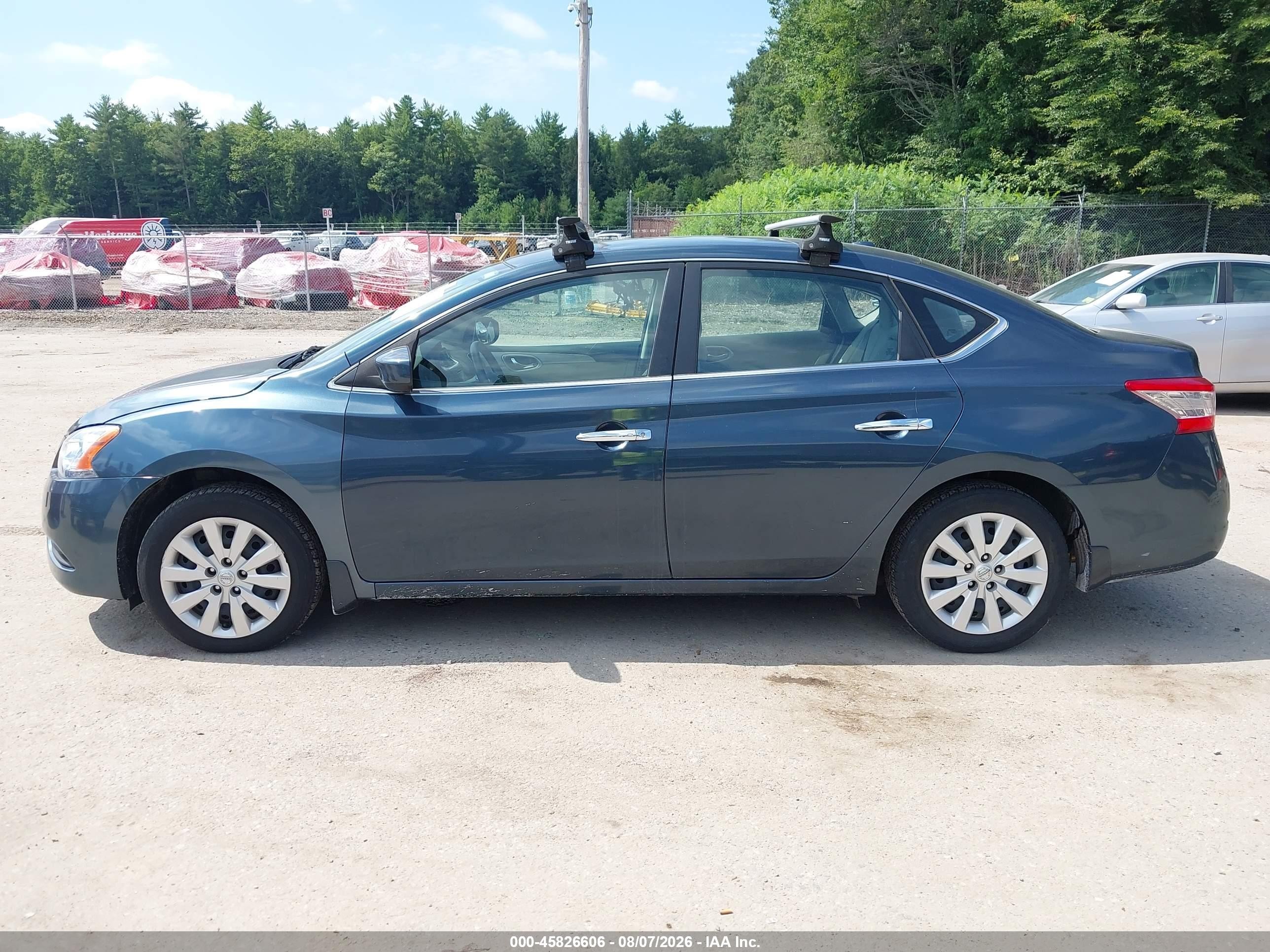2015 Nissan Sentra Sv Blue vin: 3N1AB7AP1FL678368