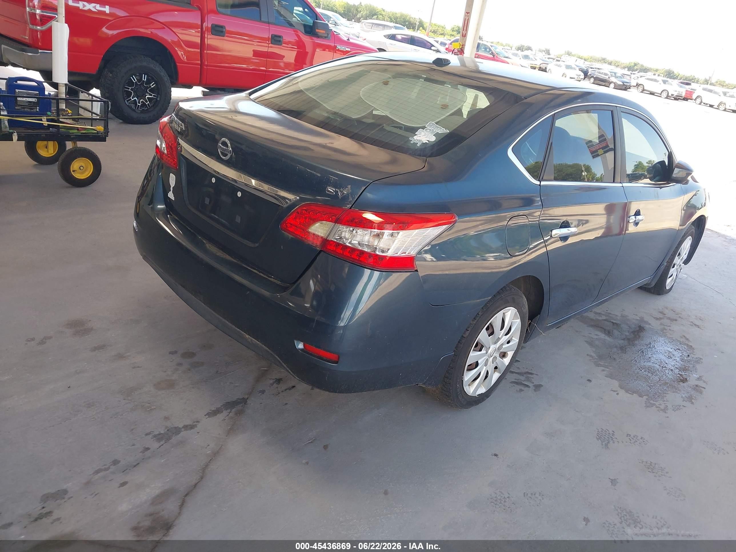 2015 Nissan Sentra Sv Blue vin: 3N1AB7AP1FL678466