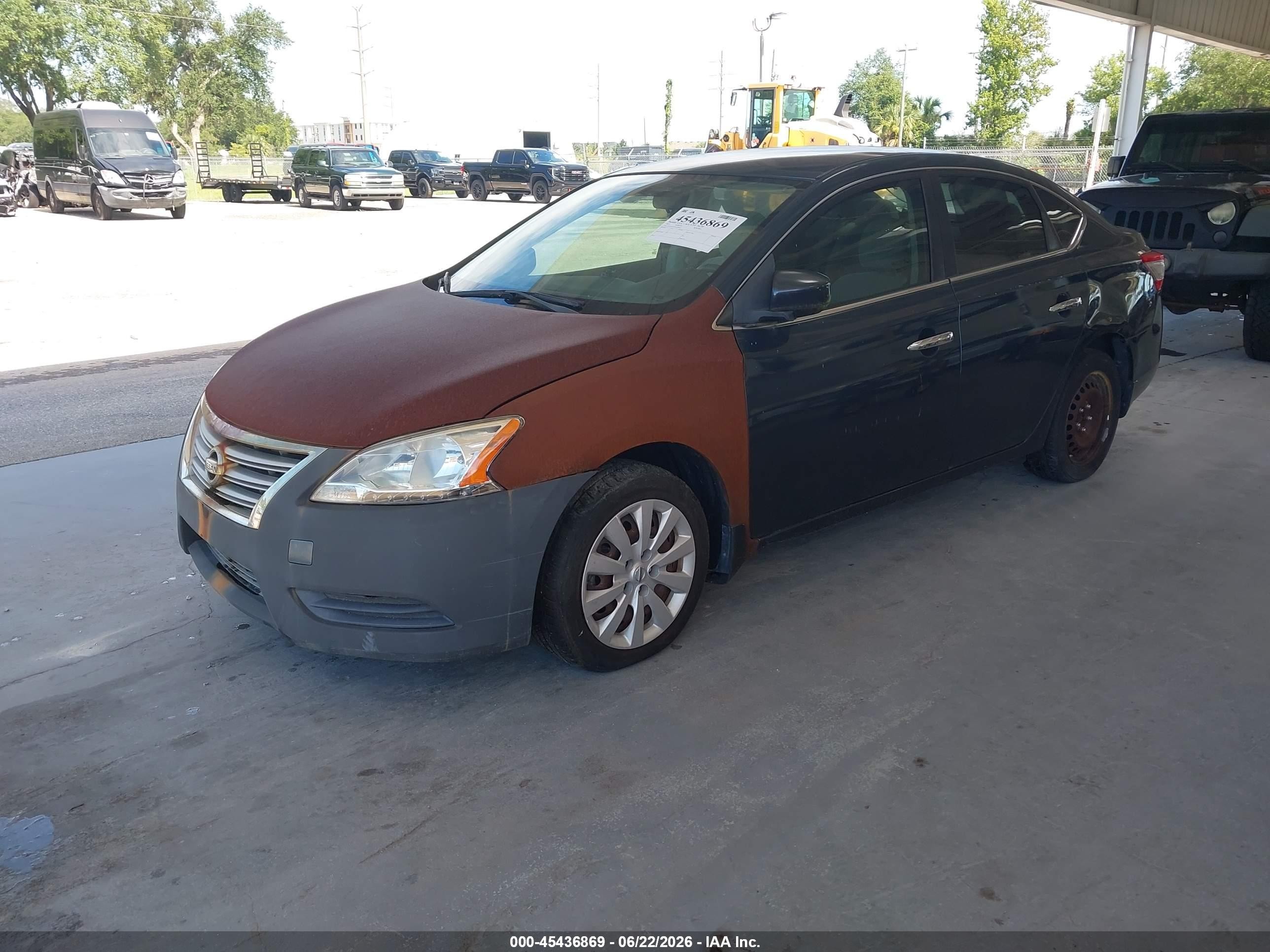 2015 Nissan Sentra Sv Blue vin: 3N1AB7AP1FL678466