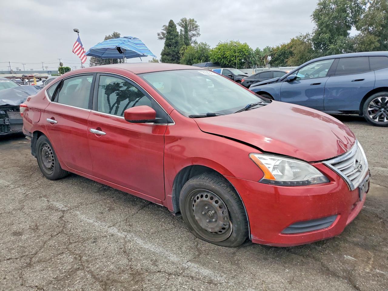 2015 Nissan Sentra Sv Red vin: 3N1AB7AP1FL679441