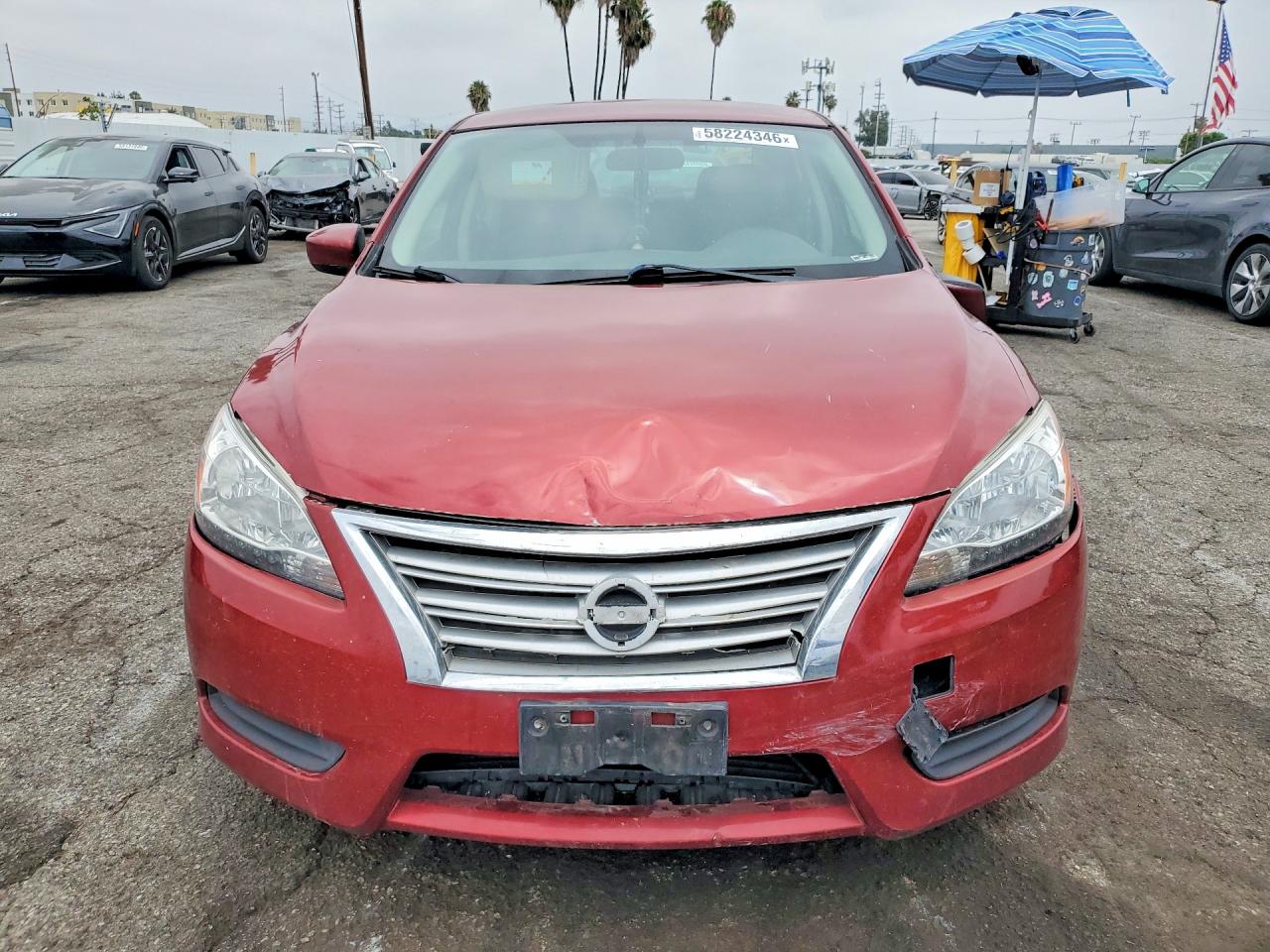 2015 Nissan Sentra Sv Red vin: 3N1AB7AP1FL679441