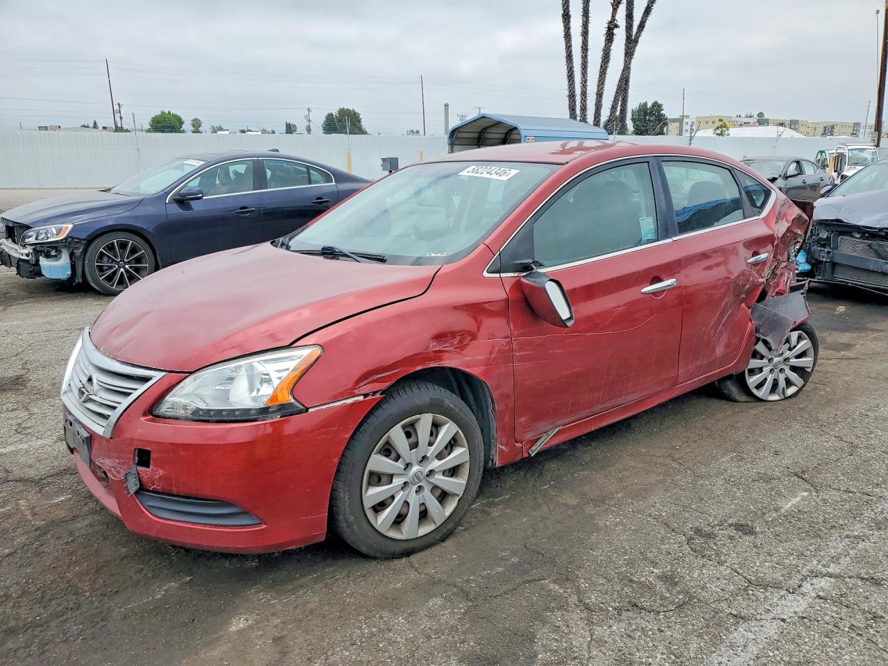2015 Nissan Sentra Sv Red vin: 3N1AB7AP1FL679441