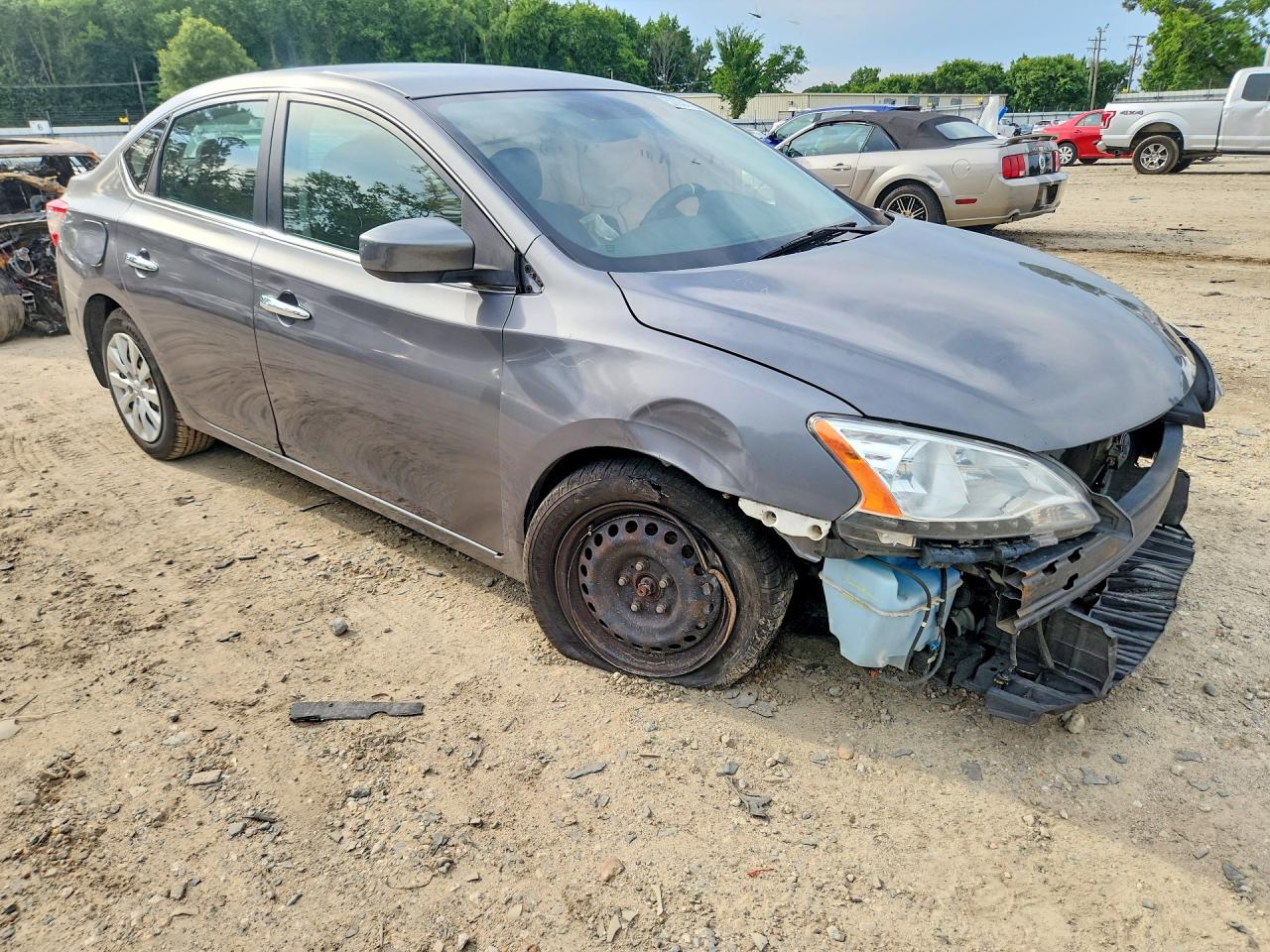 2015 Nissan Sentra Sv Gray vin: 3N1AB7AP1FL685367
