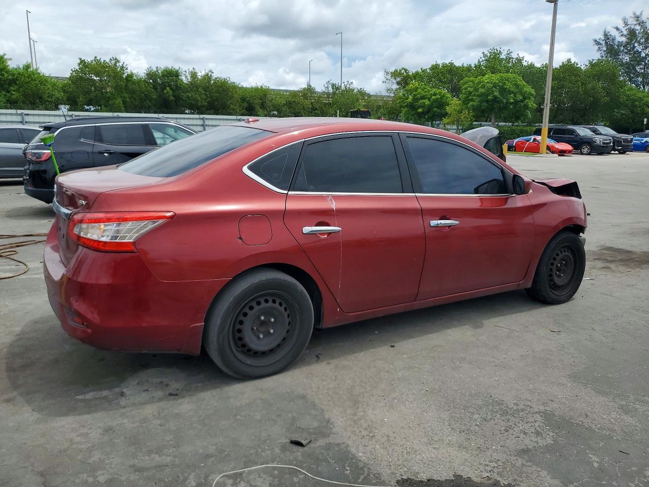 2015 Nissan Sentra Sv Red vin: 3N1AB7AP1FL687782