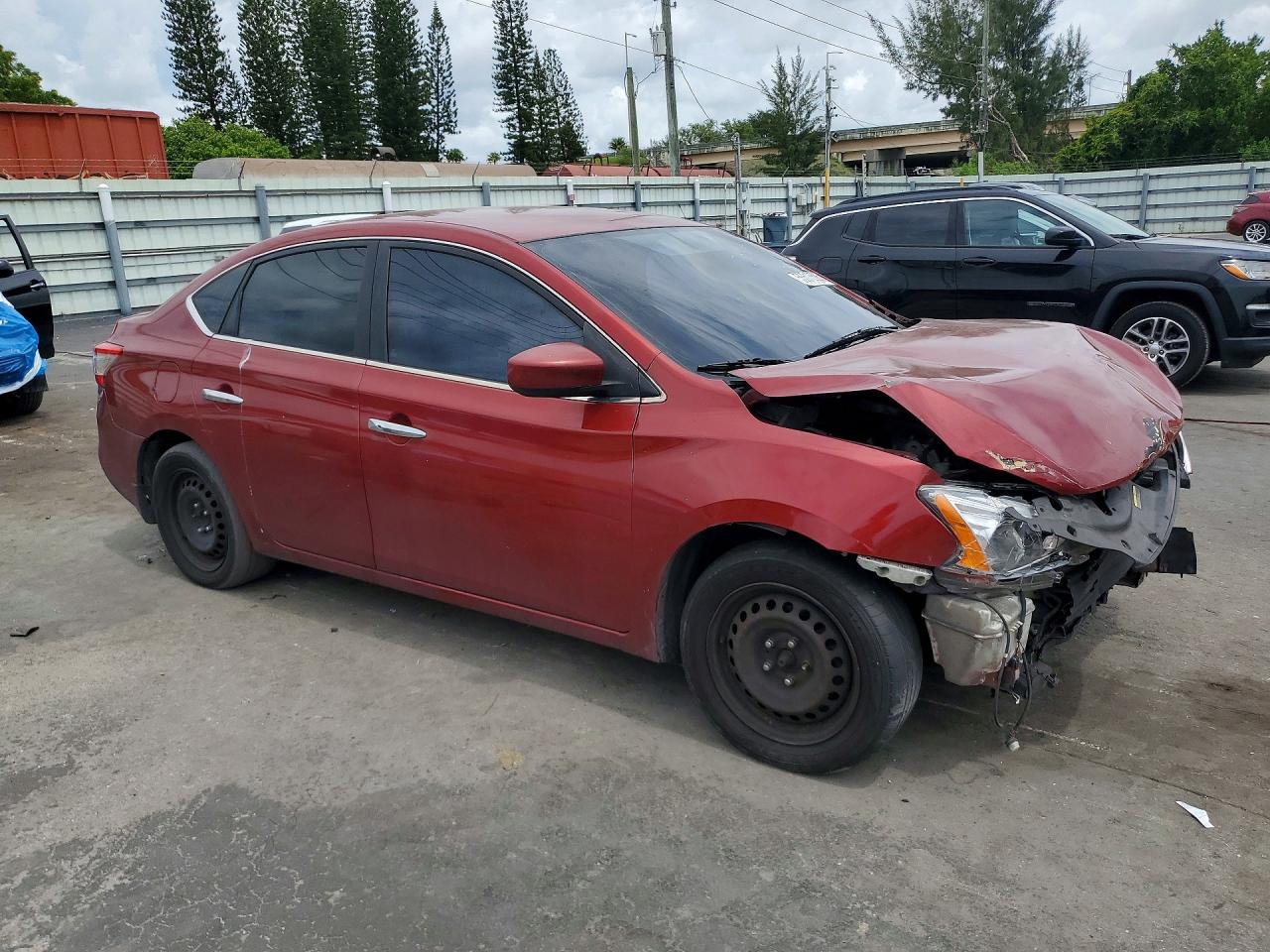2015 Nissan Sentra Sv Red vin: 3N1AB7AP1FL687782