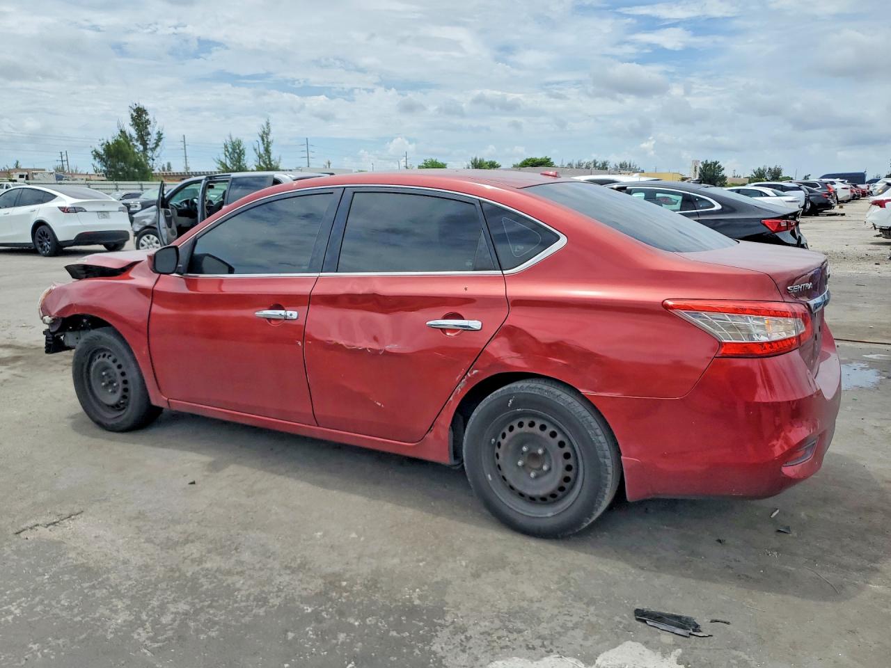 2015 Nissan Sentra Sv Red vin: 3N1AB7AP1FL687782