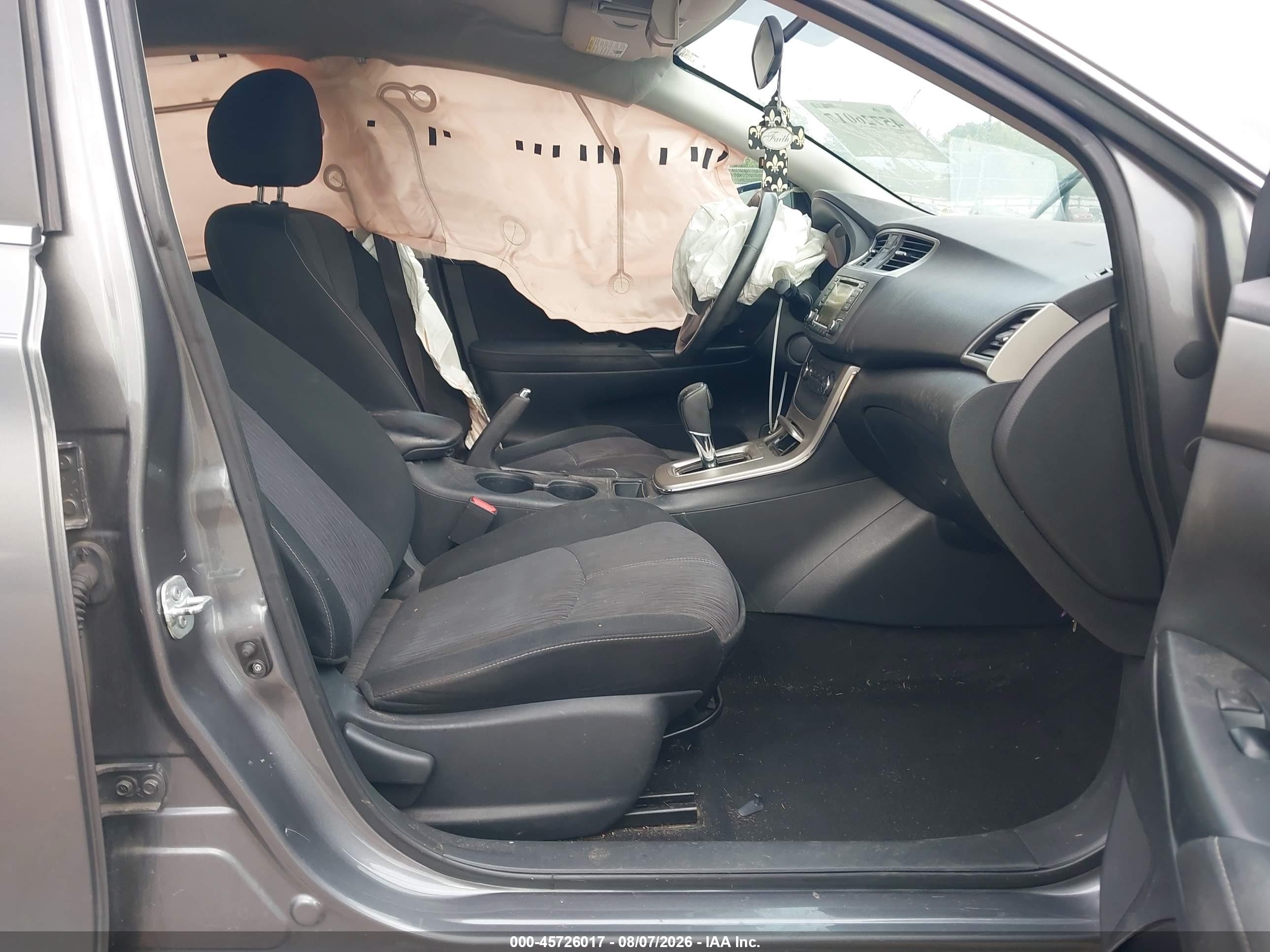 2015 Nissan Sentra Sv Gray vin: 3N1AB7AP1FY214290