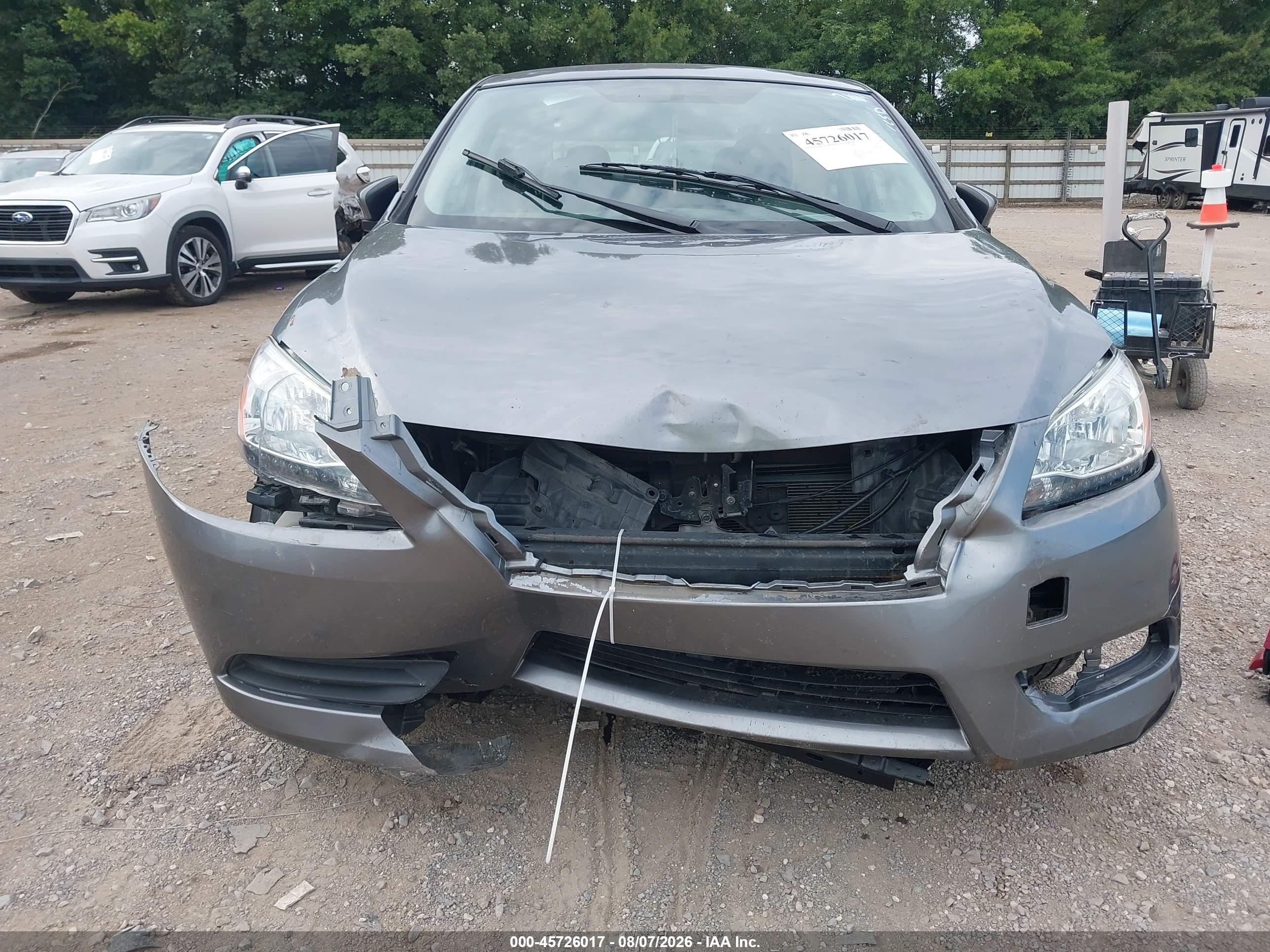2015 Nissan Sentra Sv Gray vin: 3N1AB7AP1FY214290
