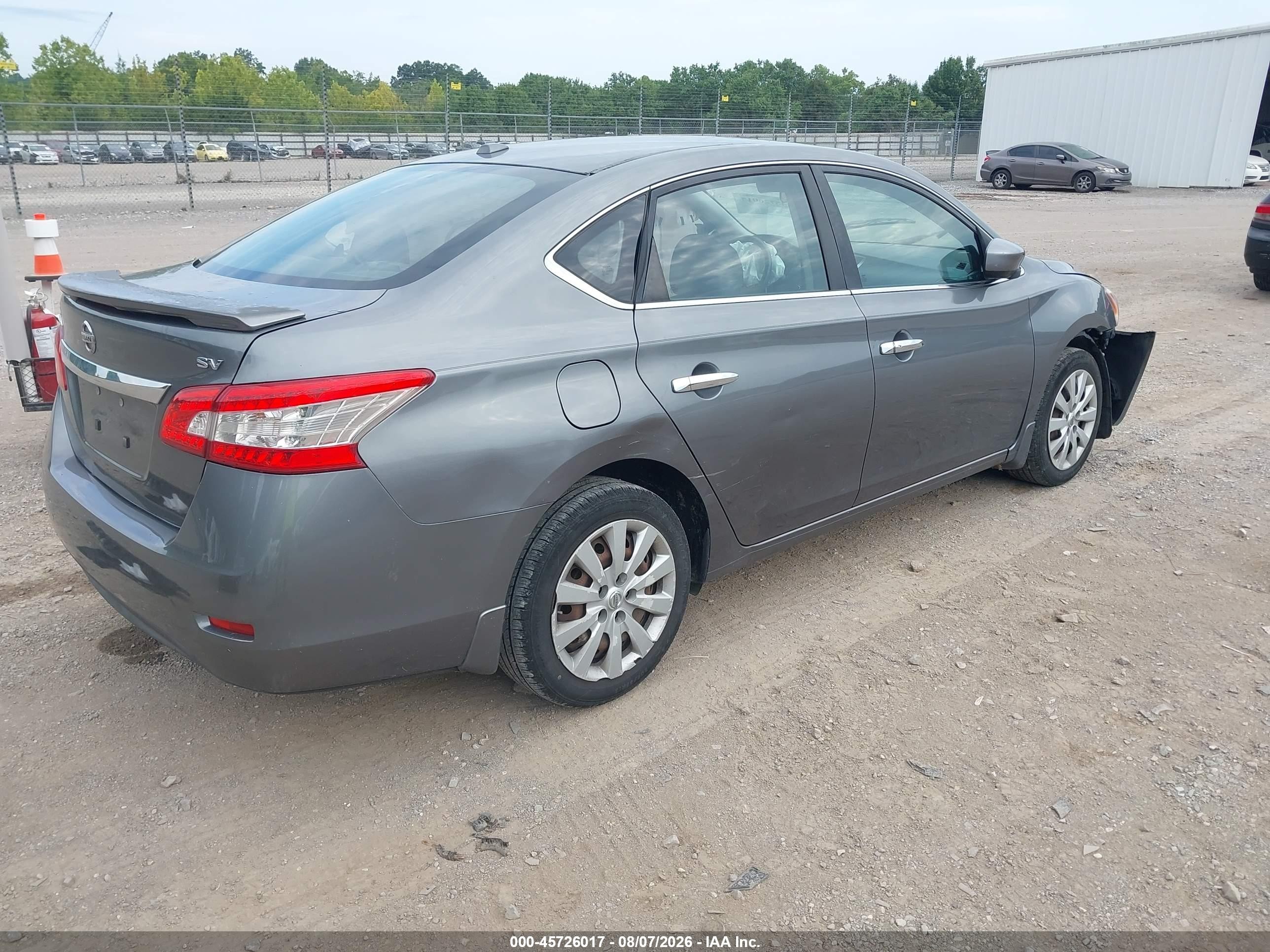 2015 Nissan Sentra Sv Gray vin: 3N1AB7AP1FY214290