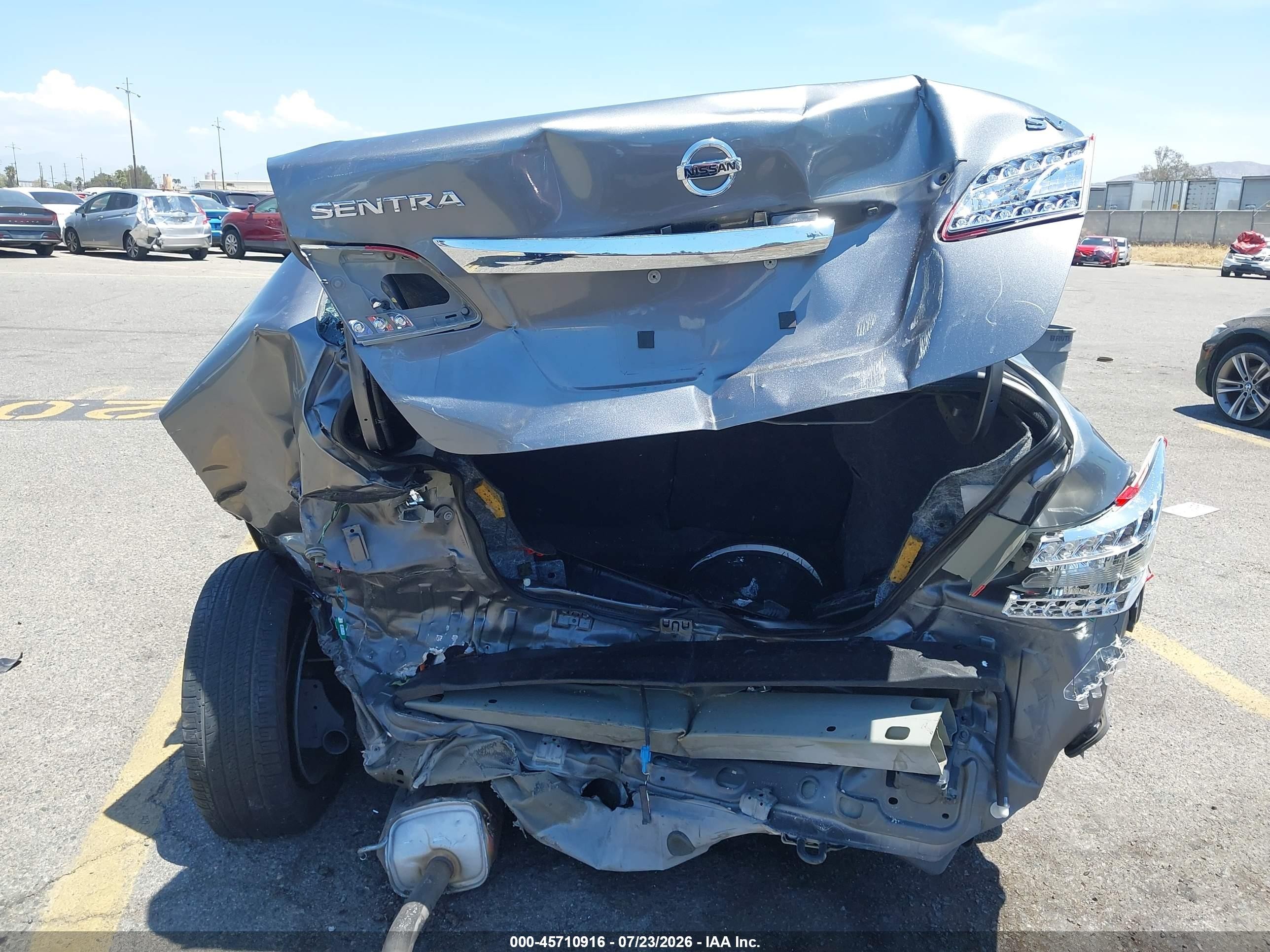 2015 Nissan Sentra Sv Gray vin: 3N1AB7AP1FY216749