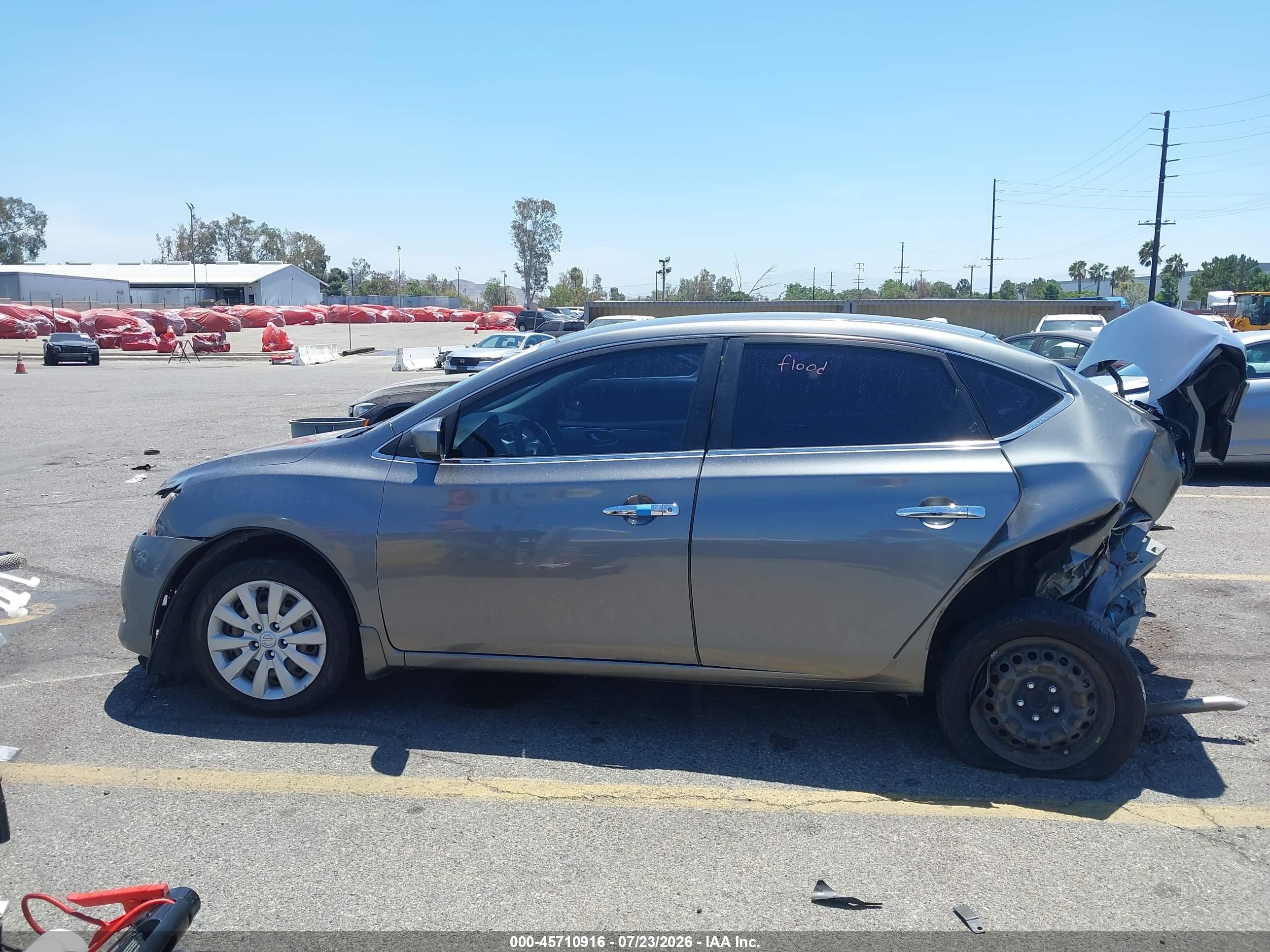 2015 Nissan Sentra Sv Gray vin: 3N1AB7AP1FY216749