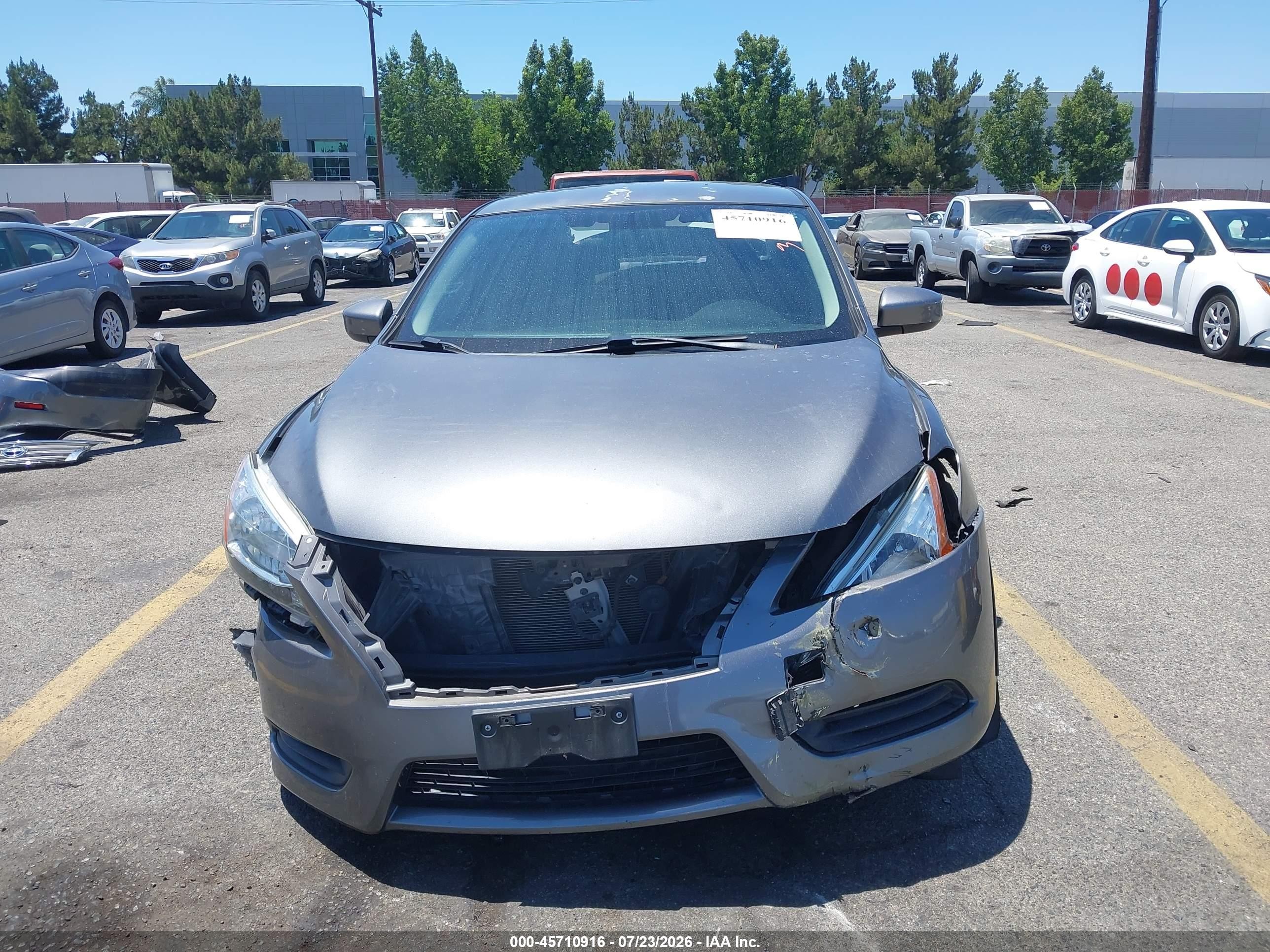 2015 Nissan Sentra Sv Gray vin: 3N1AB7AP1FY216749
