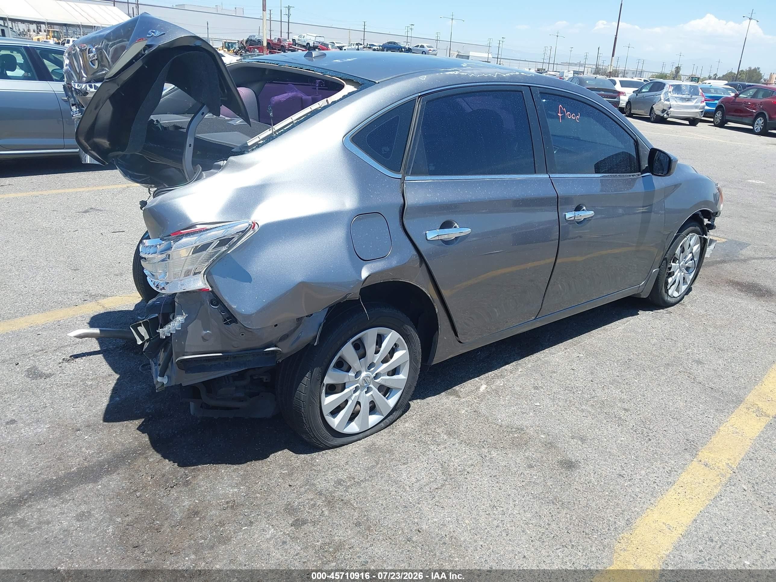 2015 Nissan Sentra Sv Gray vin: 3N1AB7AP1FY216749