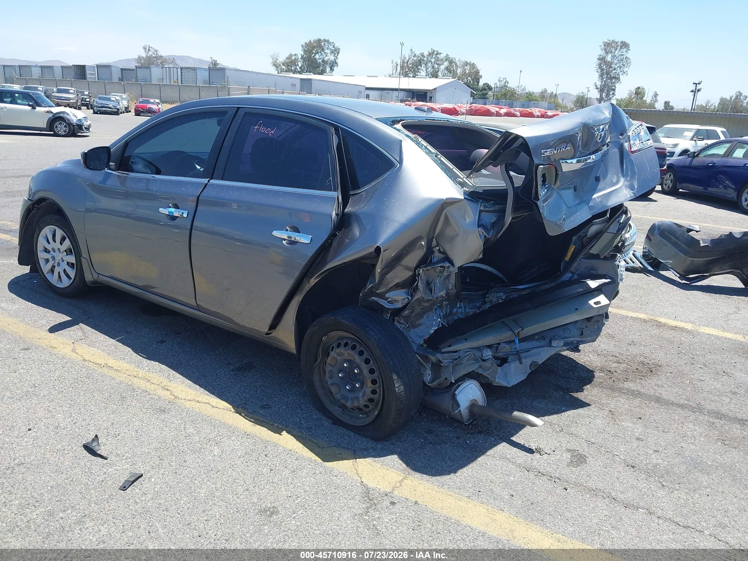 2015 Nissan Sentra Sv Gray vin: 3N1AB7AP1FY216749