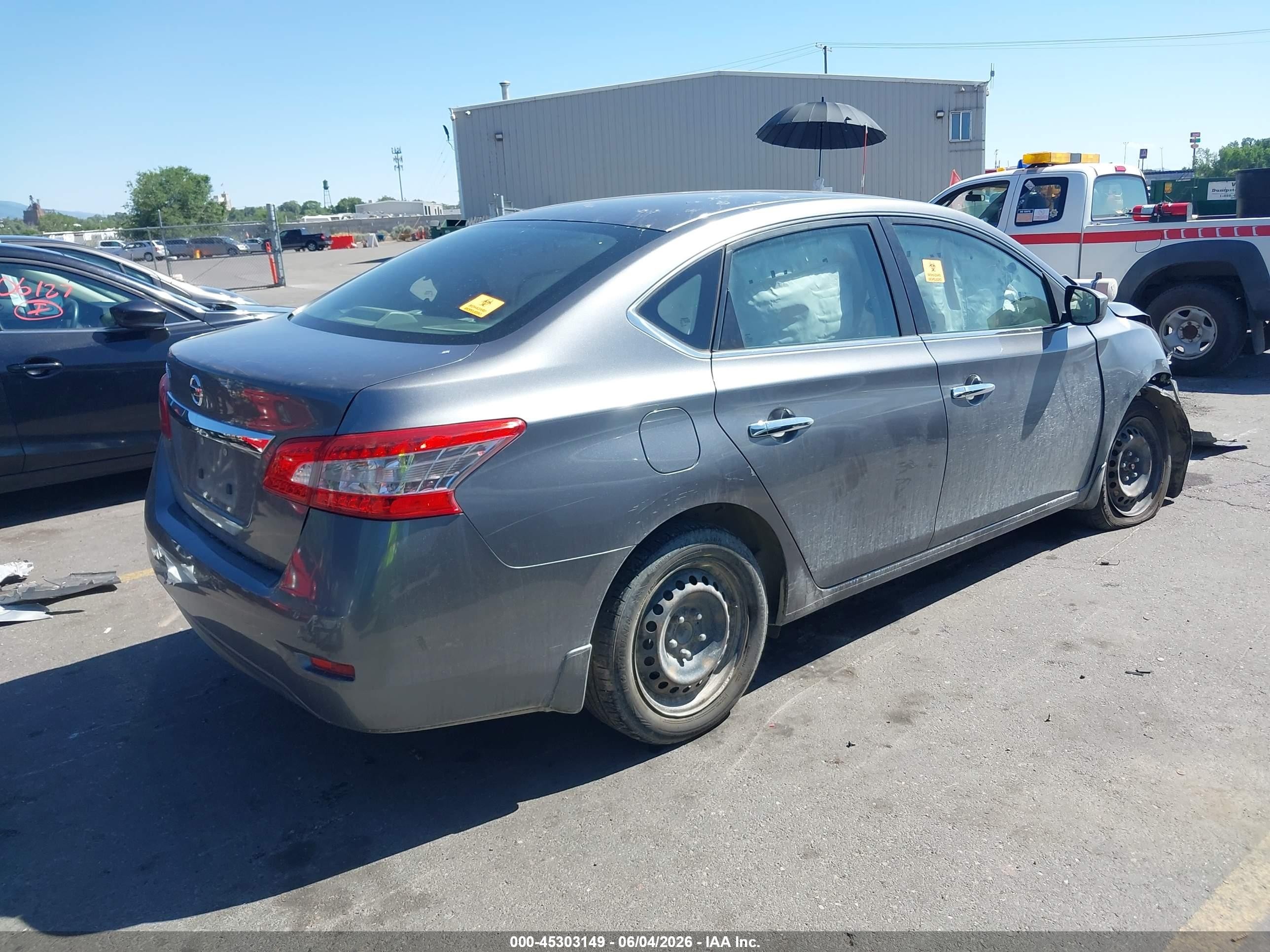 2015 Nissan Sentra S Gray vin: 3N1AB7AP1FY222518