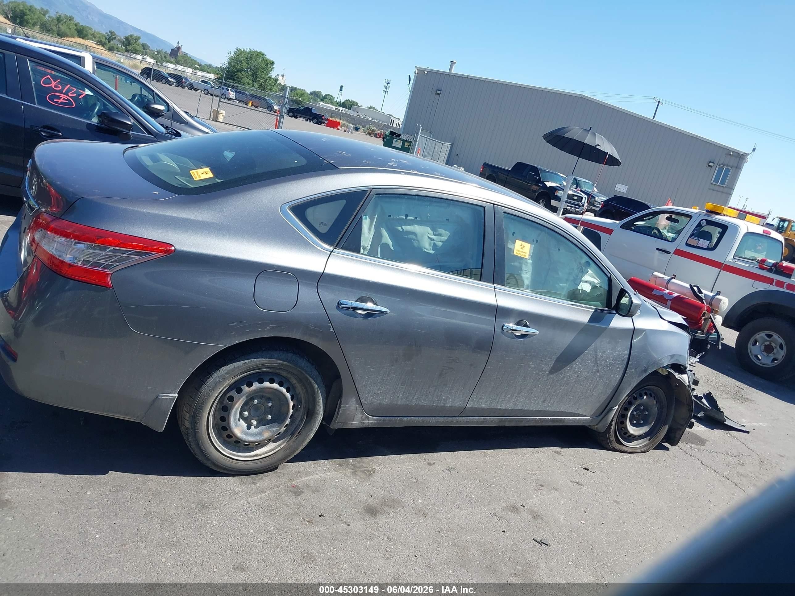 2015 Nissan Sentra S Gray vin: 3N1AB7AP1FY222518