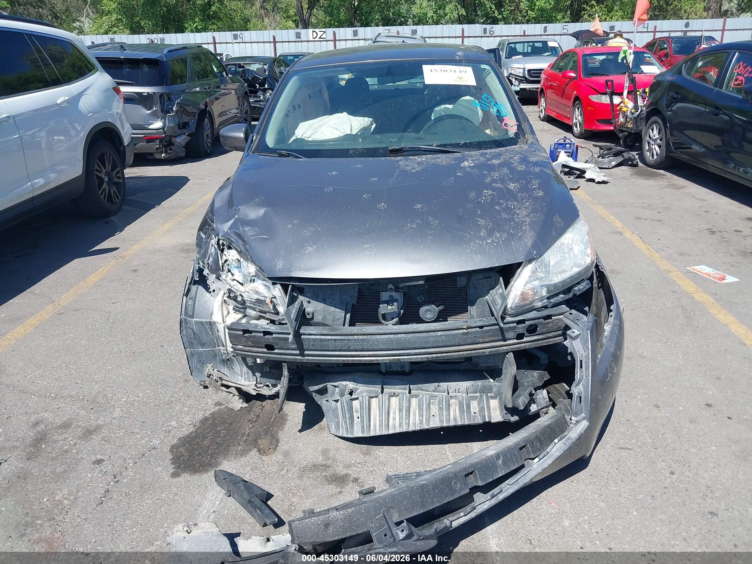 2015 Nissan Sentra S Gray vin: 3N1AB7AP1FY222518