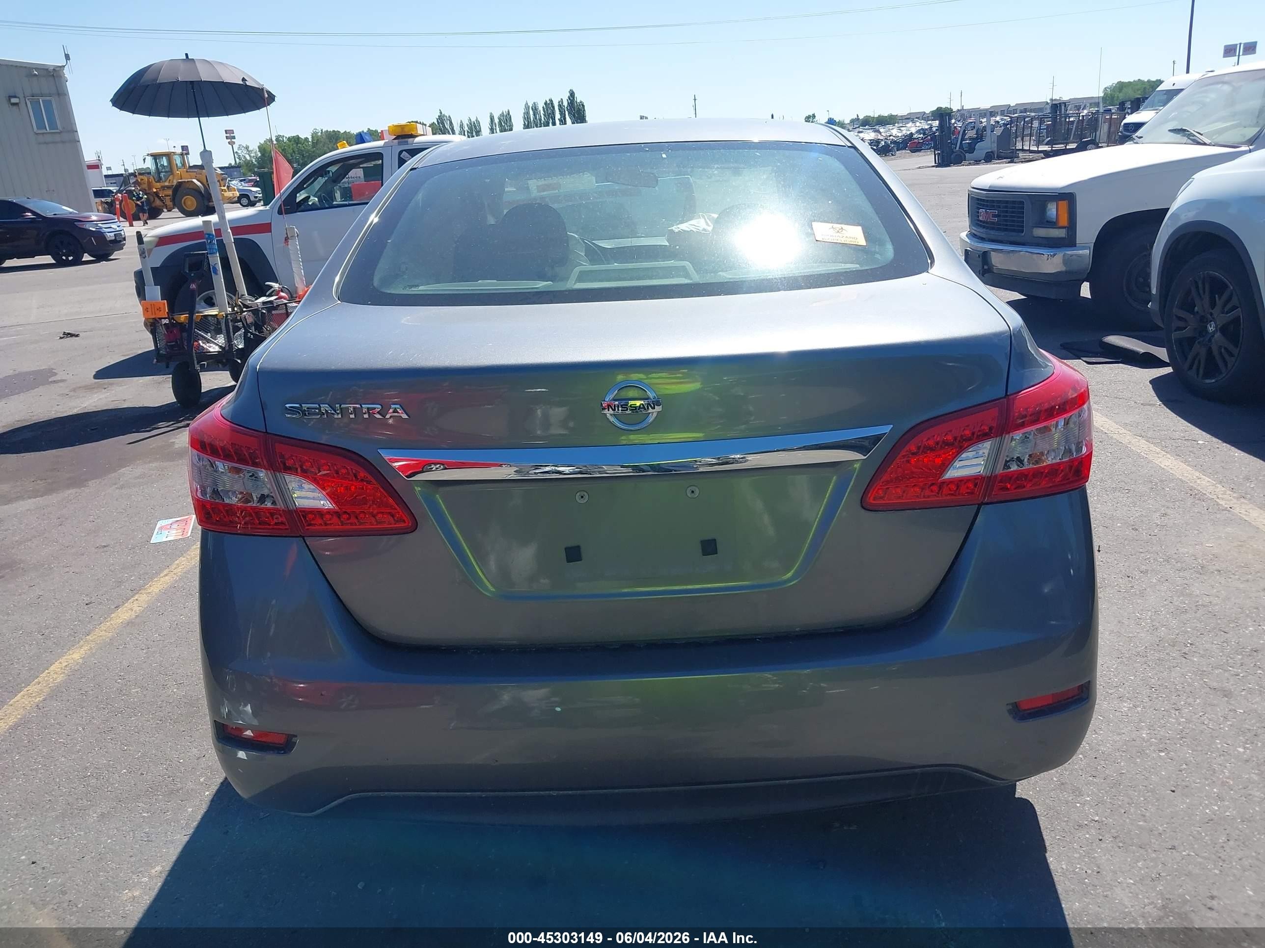 2015 Nissan Sentra S Gray vin: 3N1AB7AP1FY222518