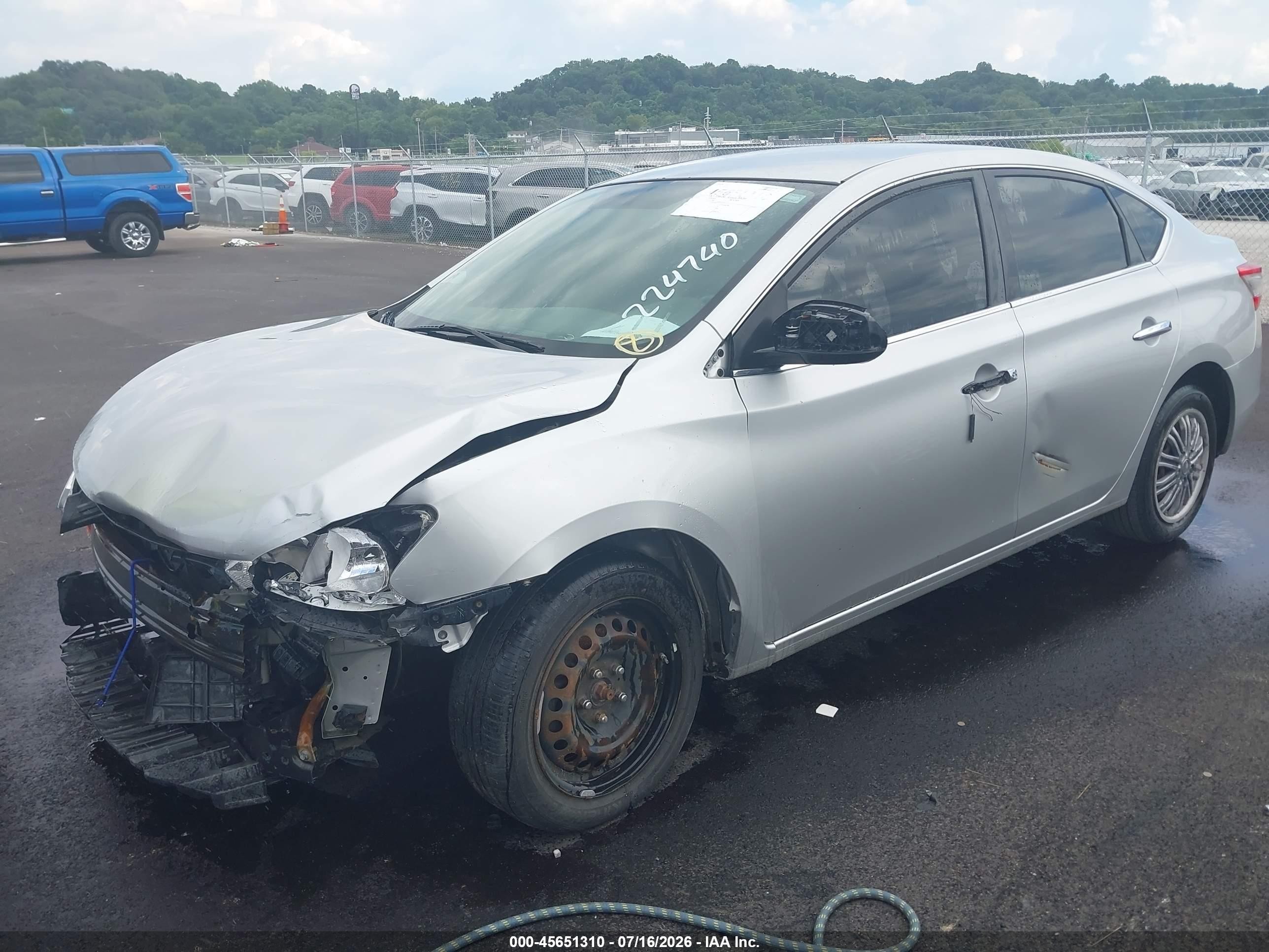 2015 Nissan Sentra Fe+ S/s/sl/sr/sv Silver vin: 3N1AB7AP1FY224740