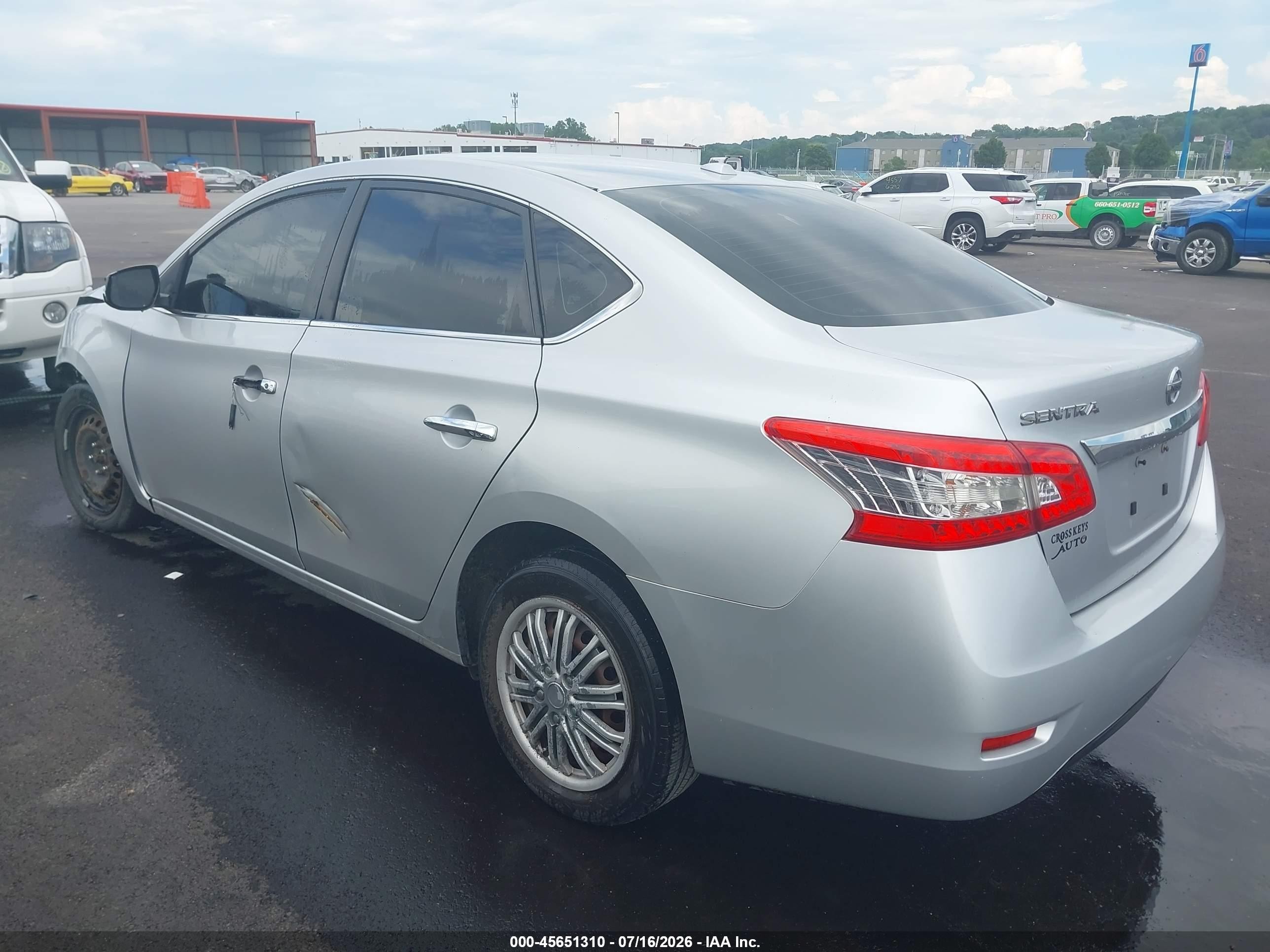 2015 Nissan Sentra Fe+ S/s/sl/sr/sv Silver vin: 3N1AB7AP1FY224740