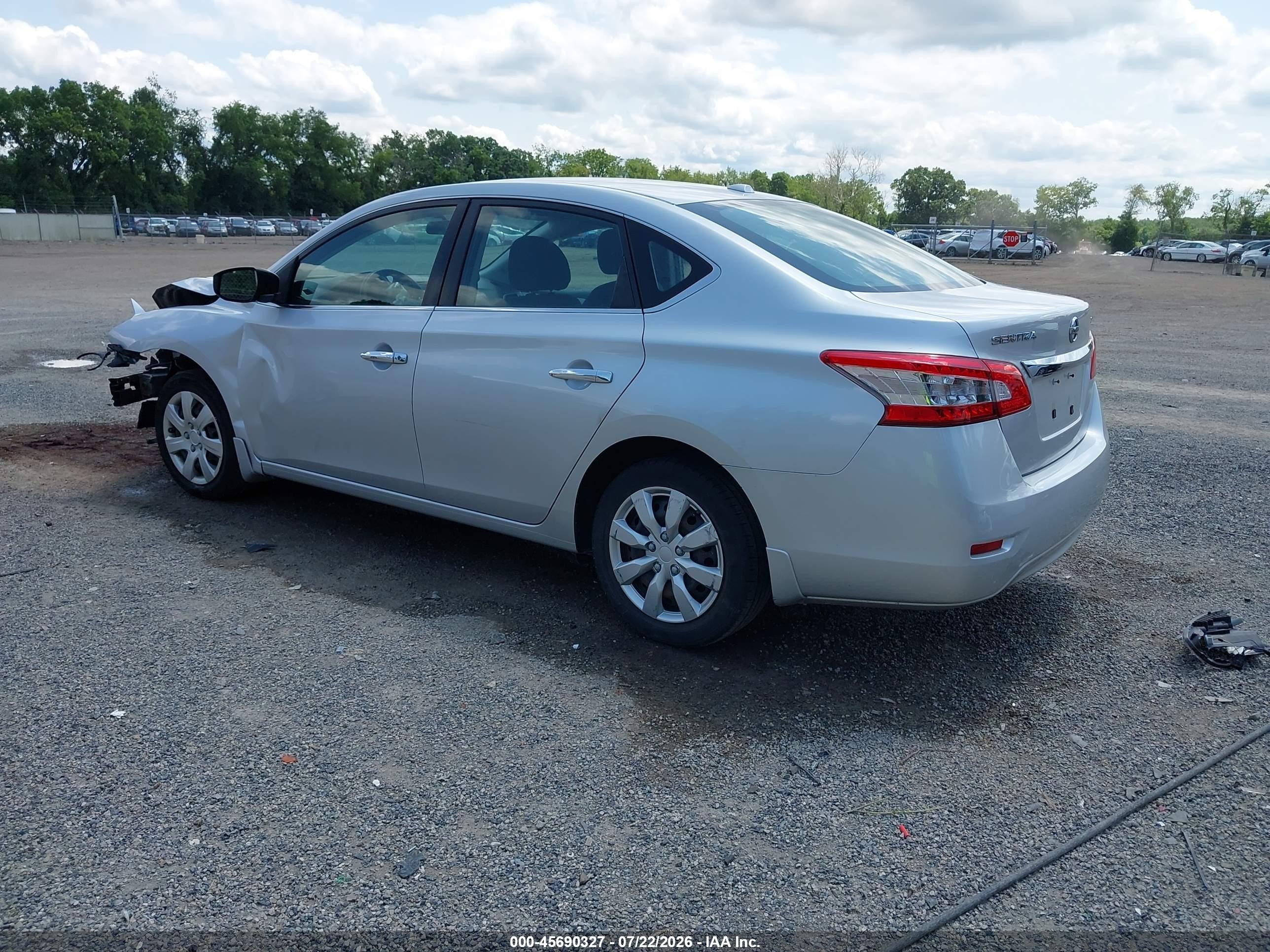 2015 Nissan Sentra Fe+ S/s/sl/sr/sv Silver vin: 3N1AB7AP1FY226083