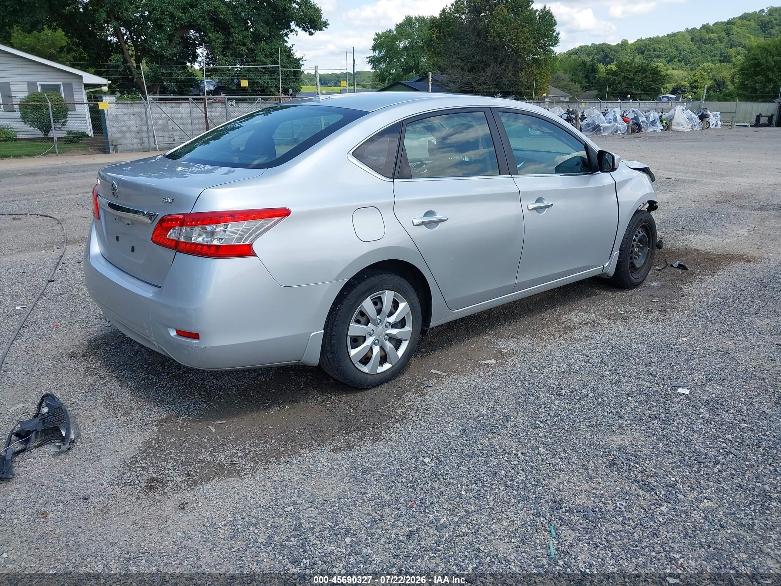 2015 Nissan Sentra Fe+ S/s/sl/sr/sv Silver vin: 3N1AB7AP1FY226083
