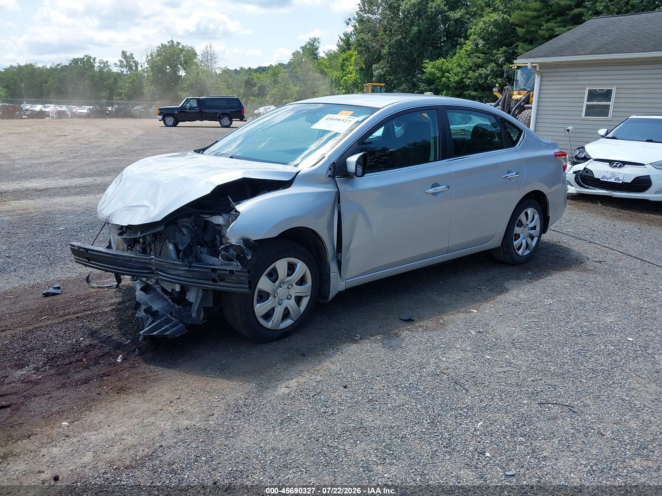 2015 Nissan Sentra Fe+ S/s/sl/sr/sv Silver vin: 3N1AB7AP1FY226083