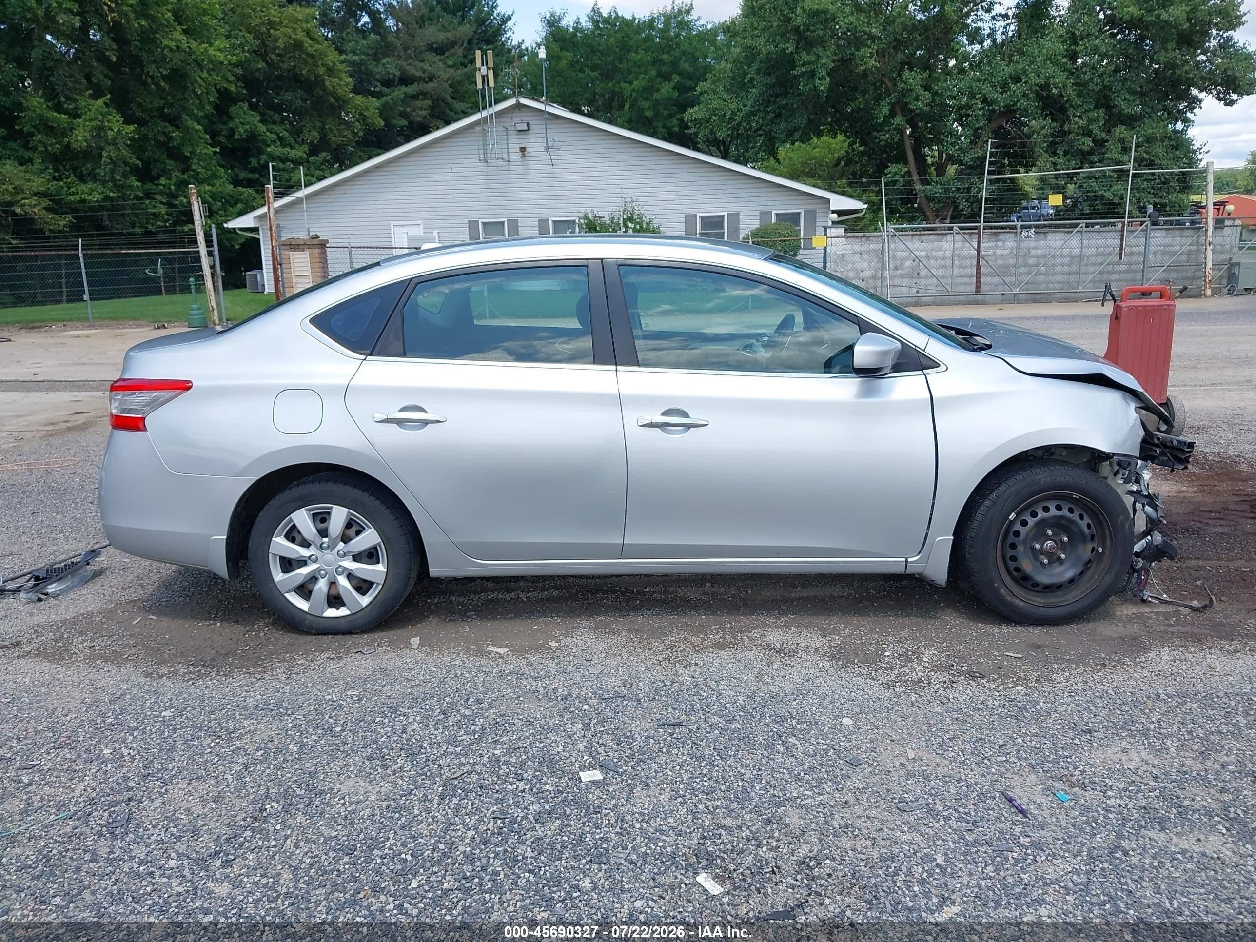 2015 Nissan Sentra Fe+ S/s/sl/sr/sv Silver vin: 3N1AB7AP1FY226083
