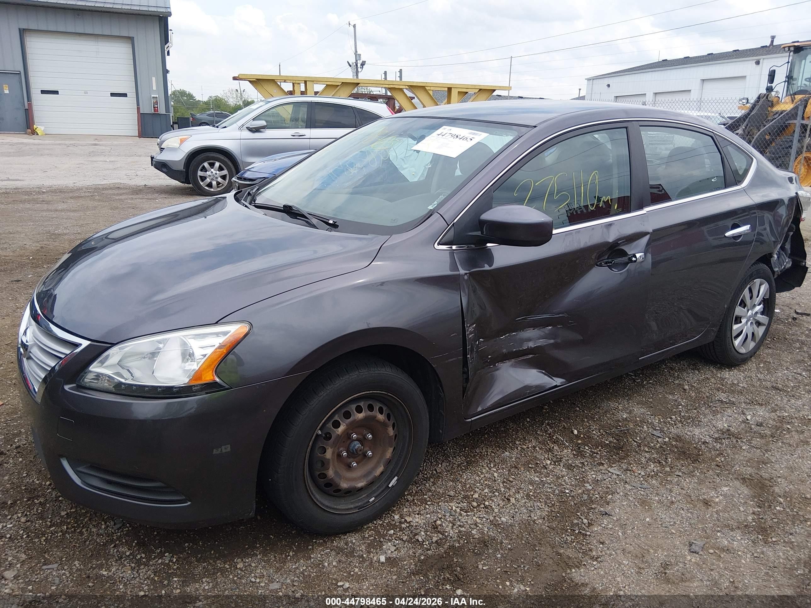 2015 Nissan Sentra Sv Gray vin: 3N1AB7AP1FY235477